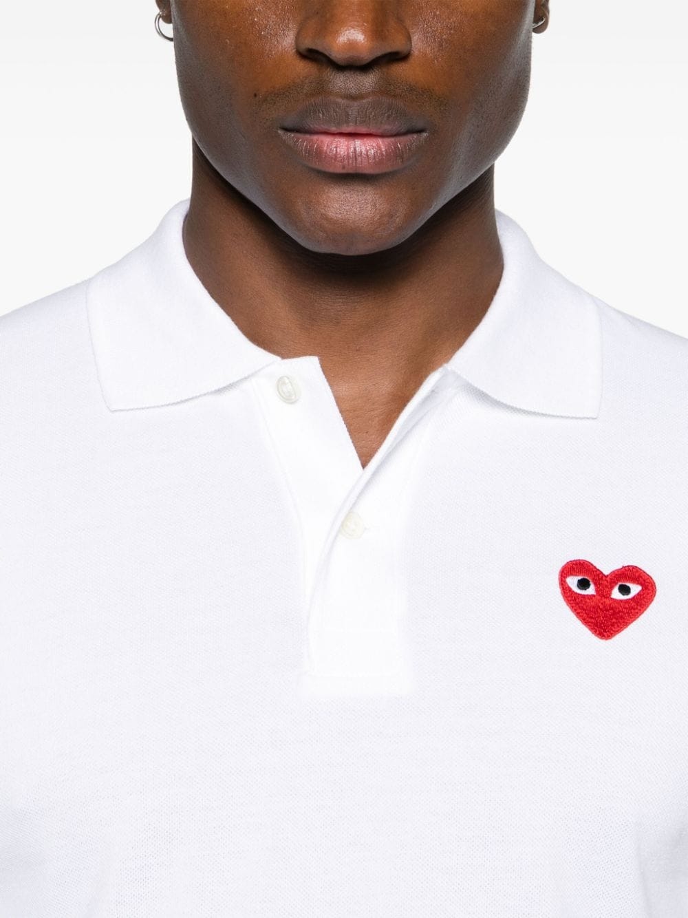 Heart-patch piqué polo shirt - 6