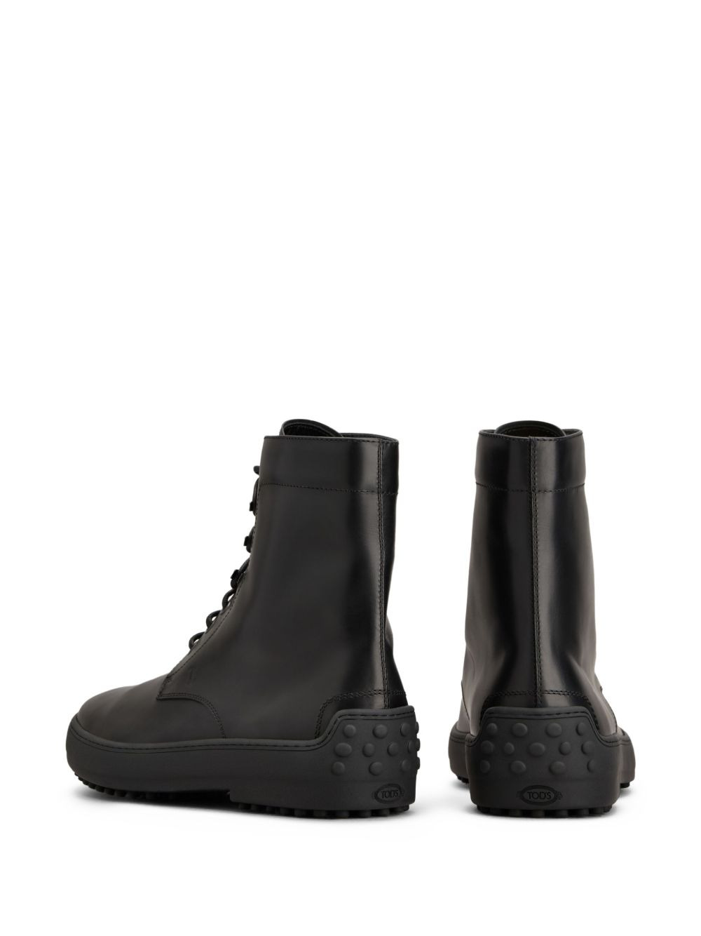 leather combat boots - 3