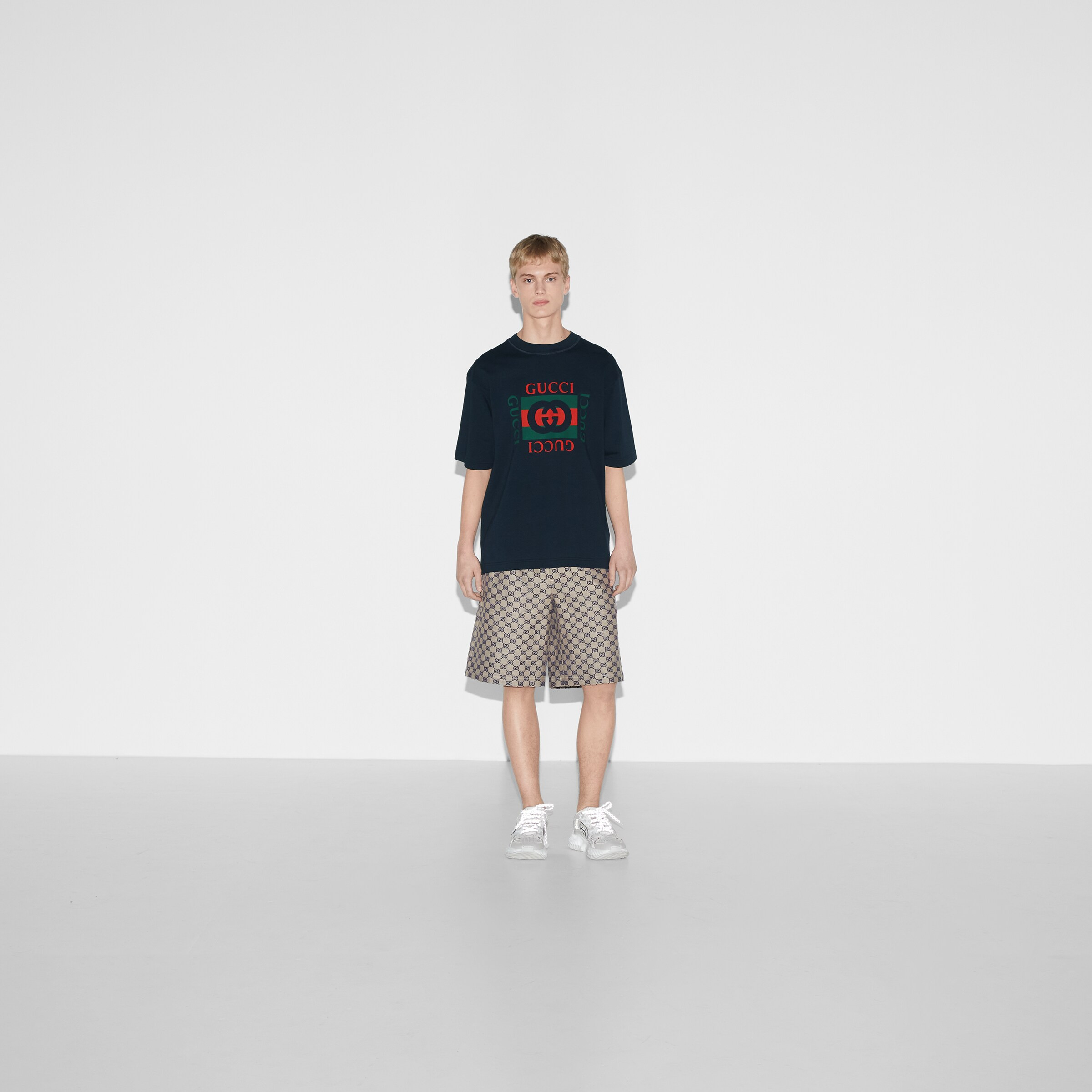 Cotton jersey T-shirt with Gucci print - 2
