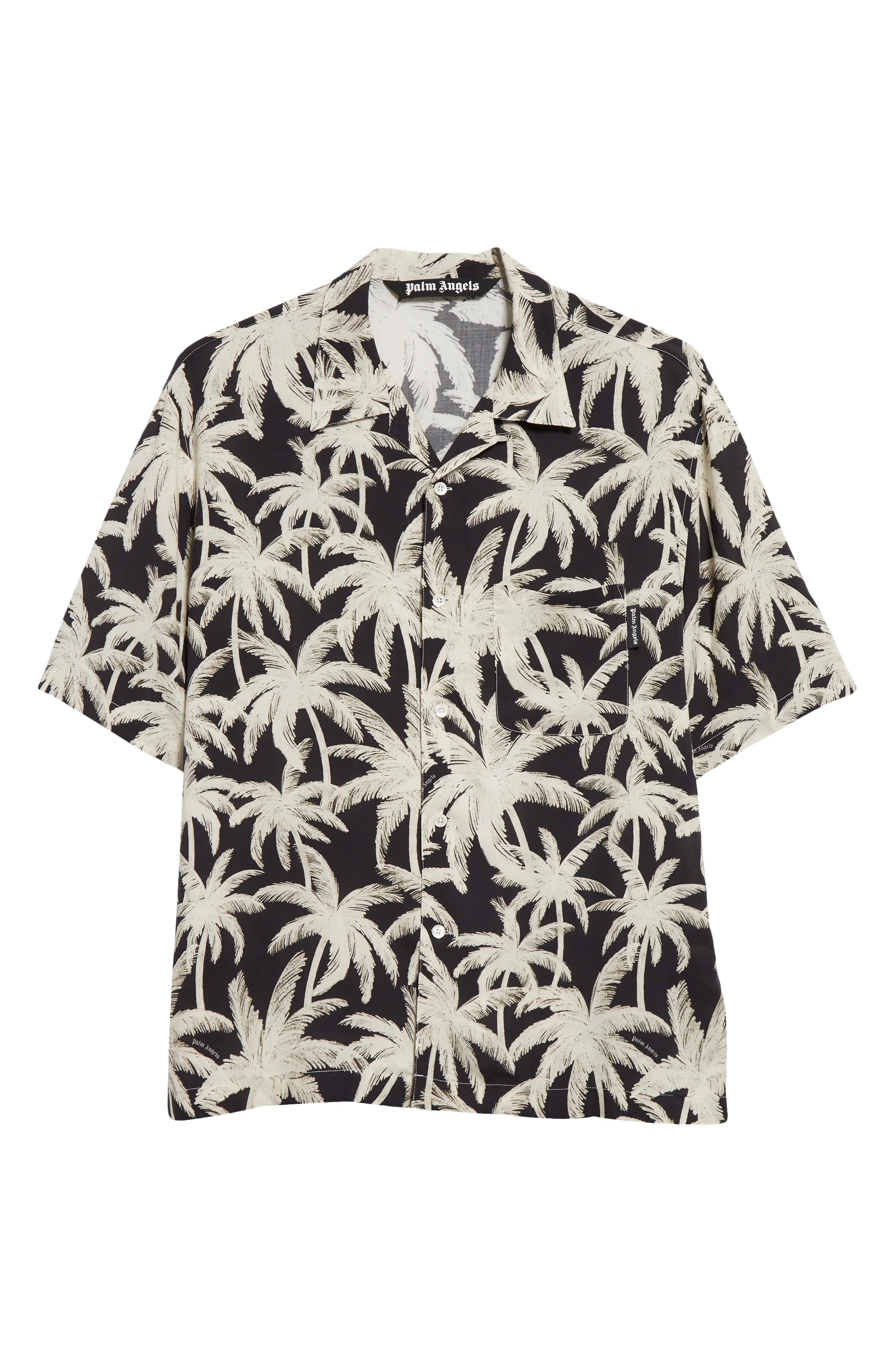 Palm Print Camp Shirt - 6