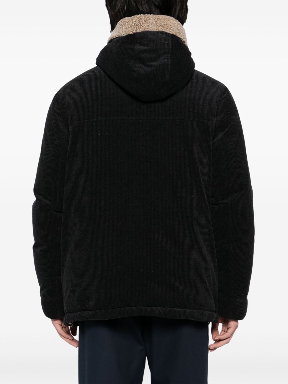 corduroy single breasted coat - 4