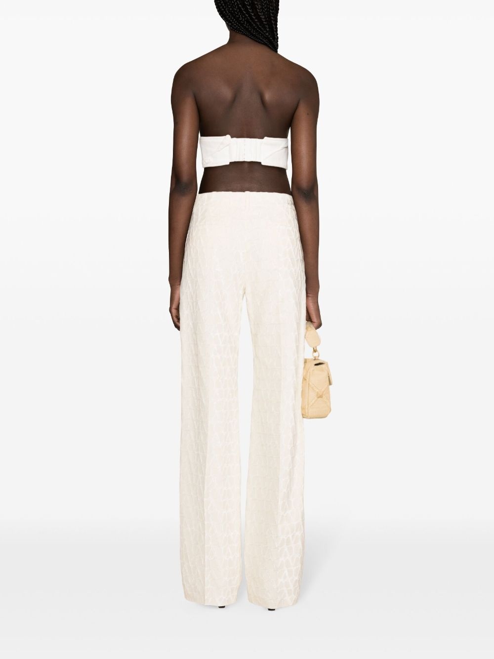 Toile Iconographe flocked tailored trousers - 4