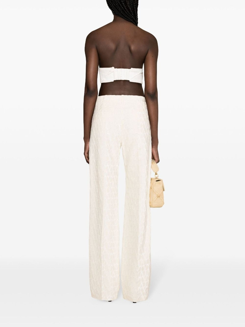 Toile Iconographe flocked tailored trousers 4