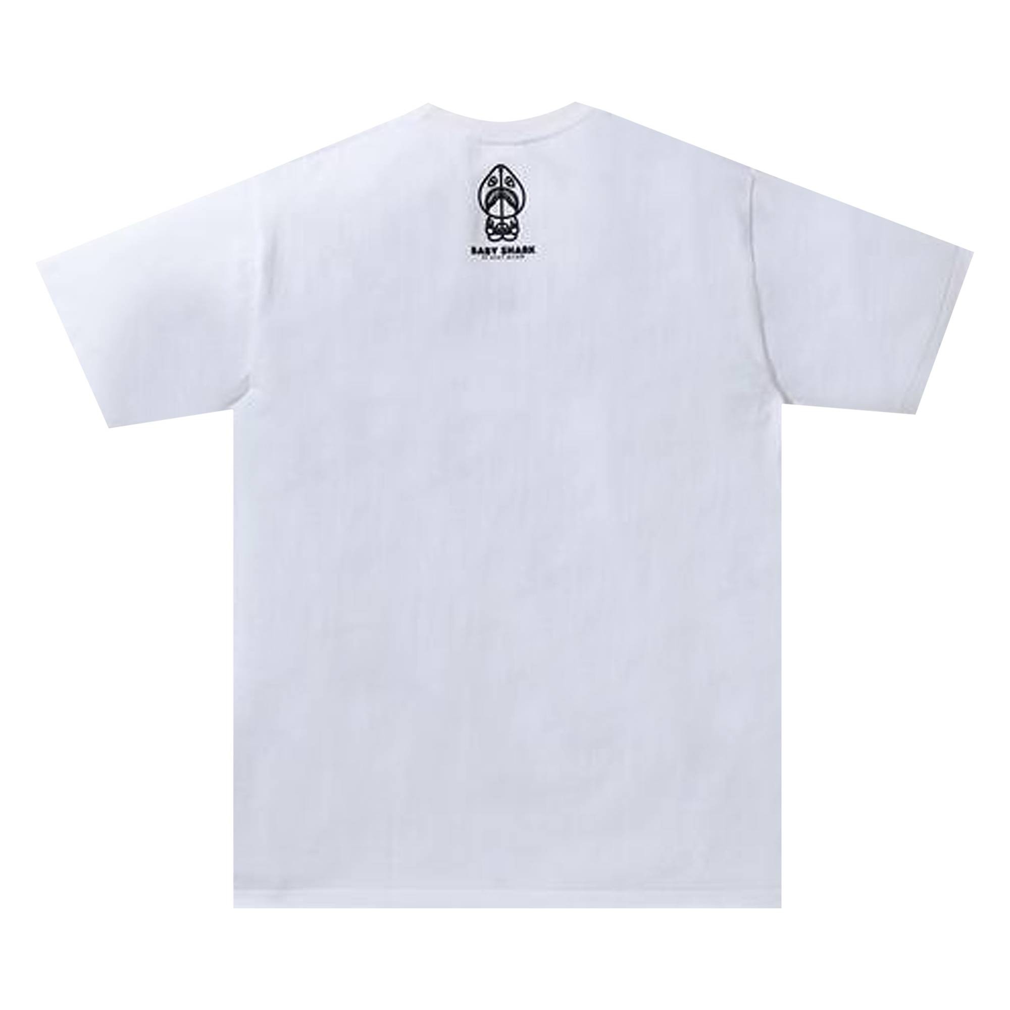 BAPE Baby Milo Shark College Tee 'White/Navy' - 3