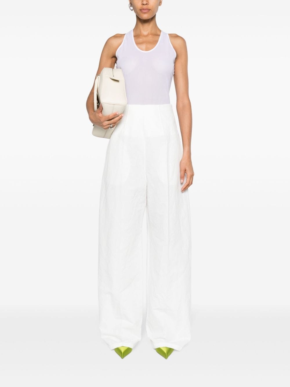 high-waisted palazzo pants - 2