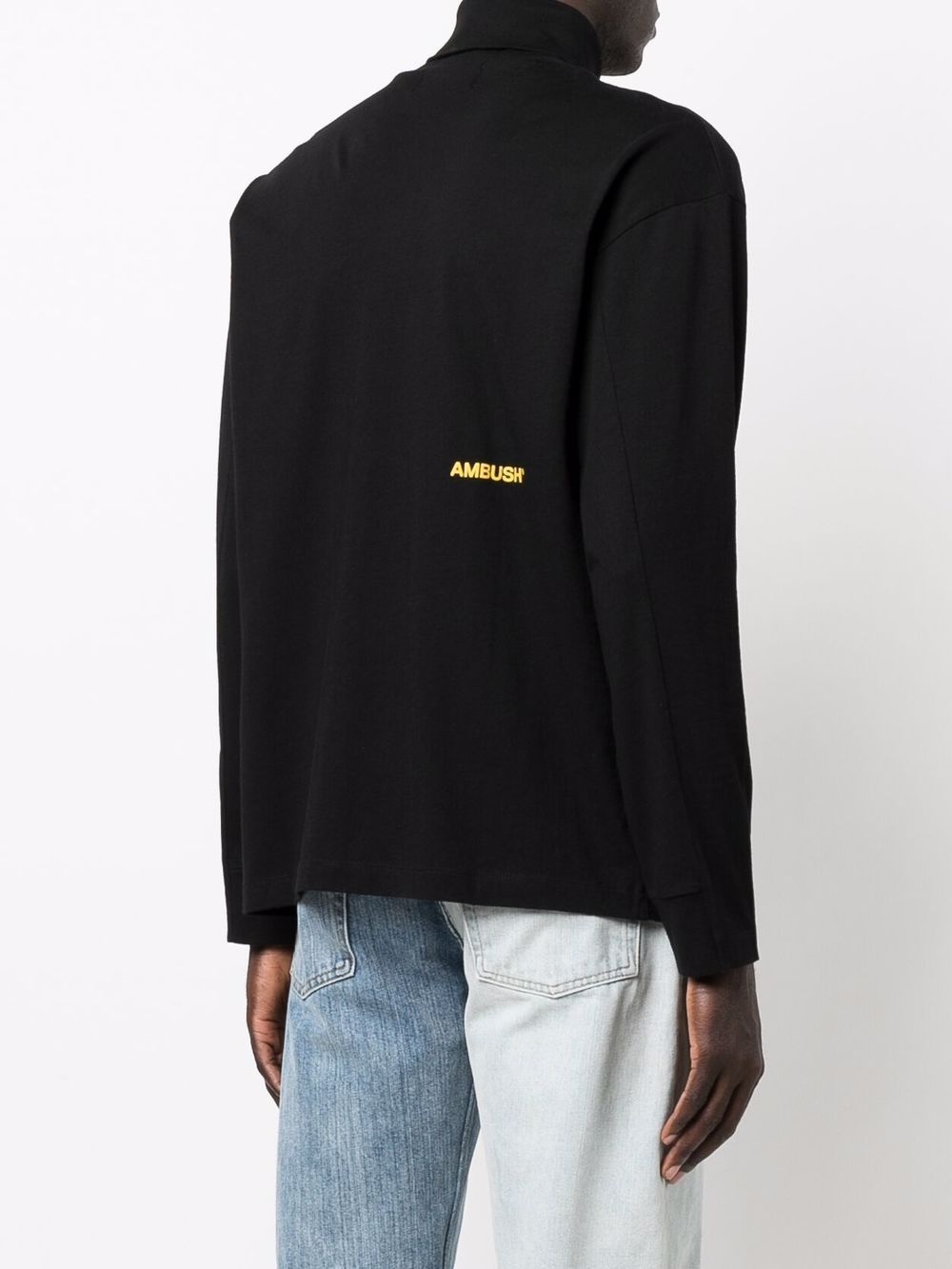 logo-print high-neck T-shirt - 4
