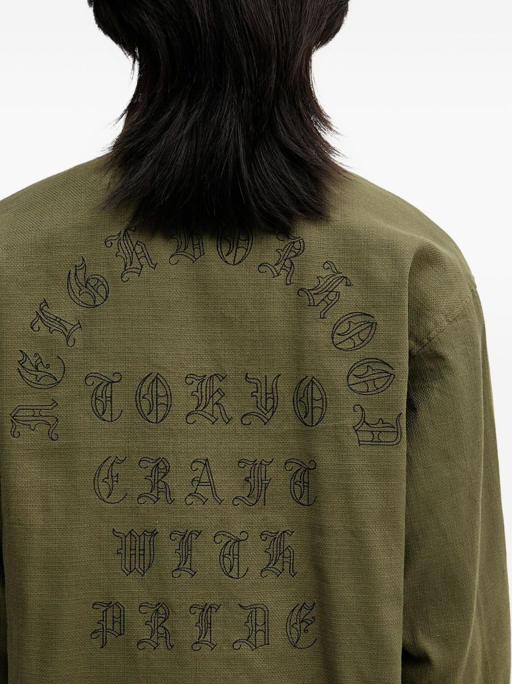 embroidered overshirt - 5