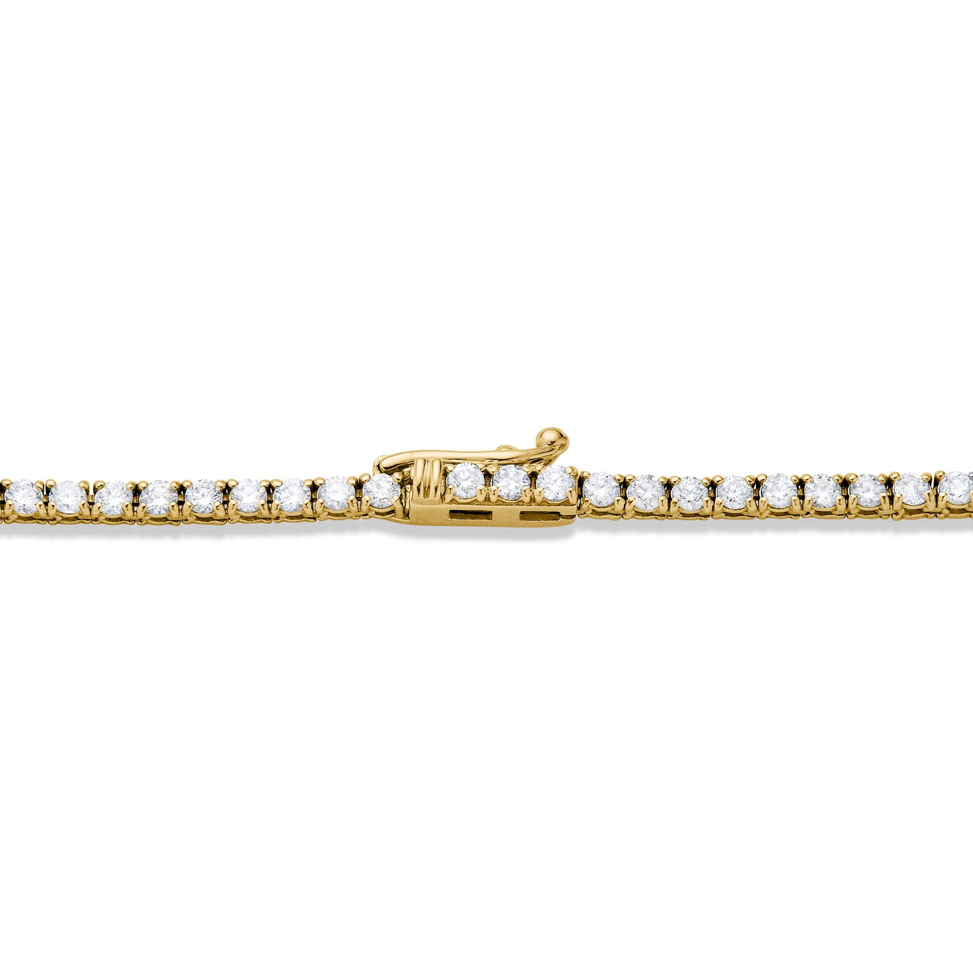 Unflippable Tennis Necklace in Yellow Gold - 4