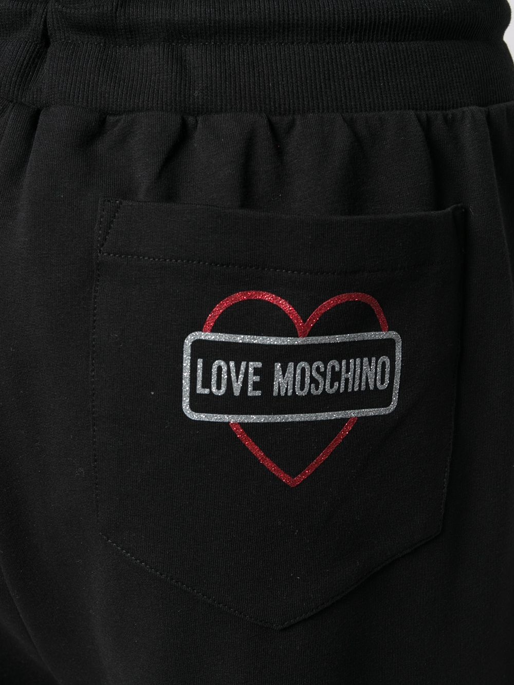 heart print sweatpants - 5