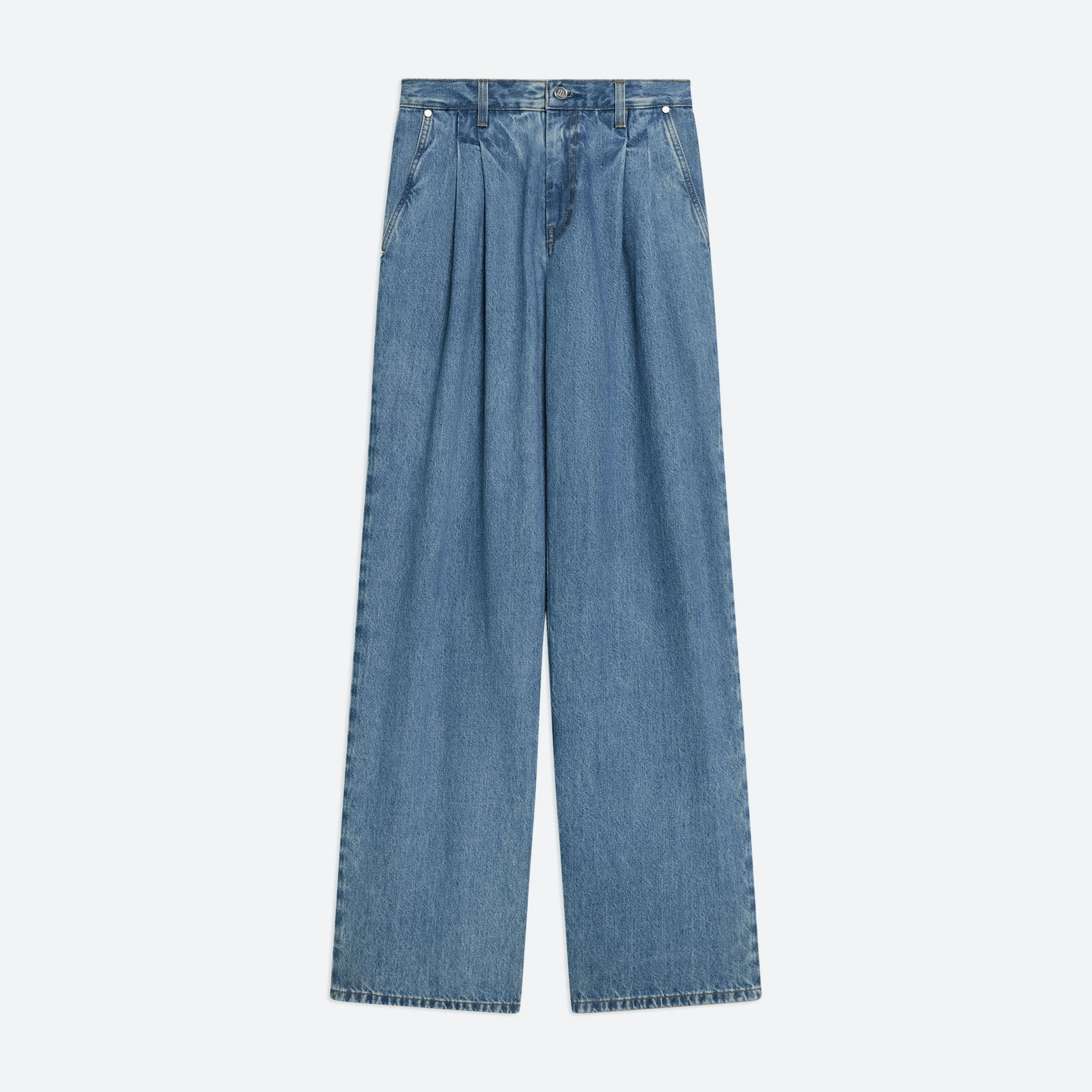 DOUBLE-PLEATED JEANS - 1