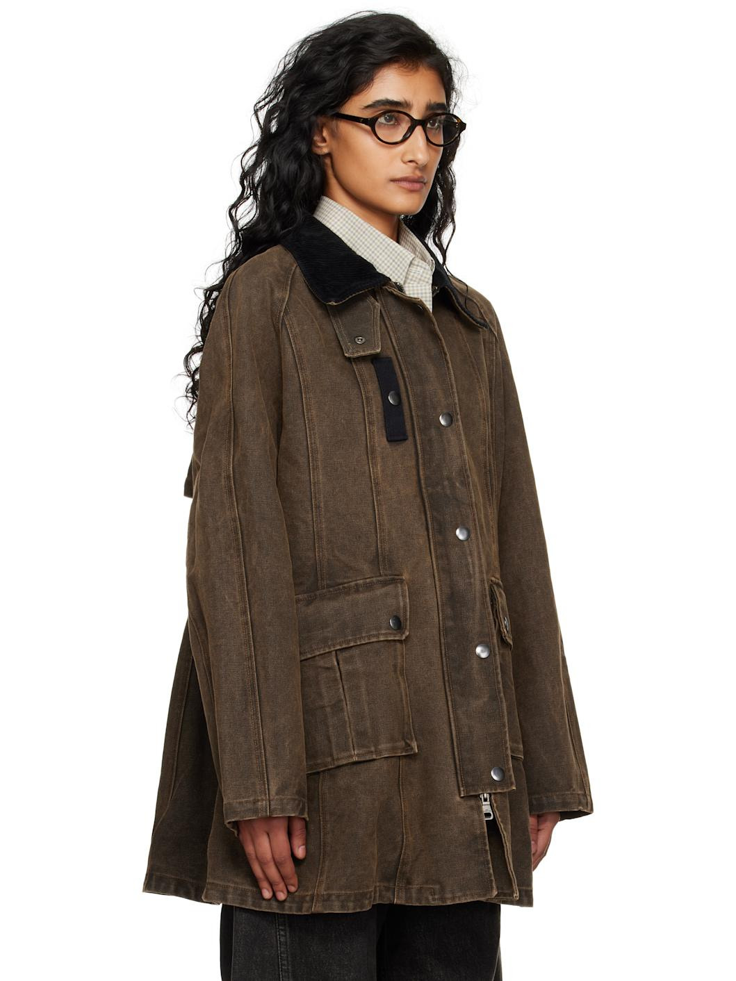 Brown Kerri Trapez Work Jacket - 2