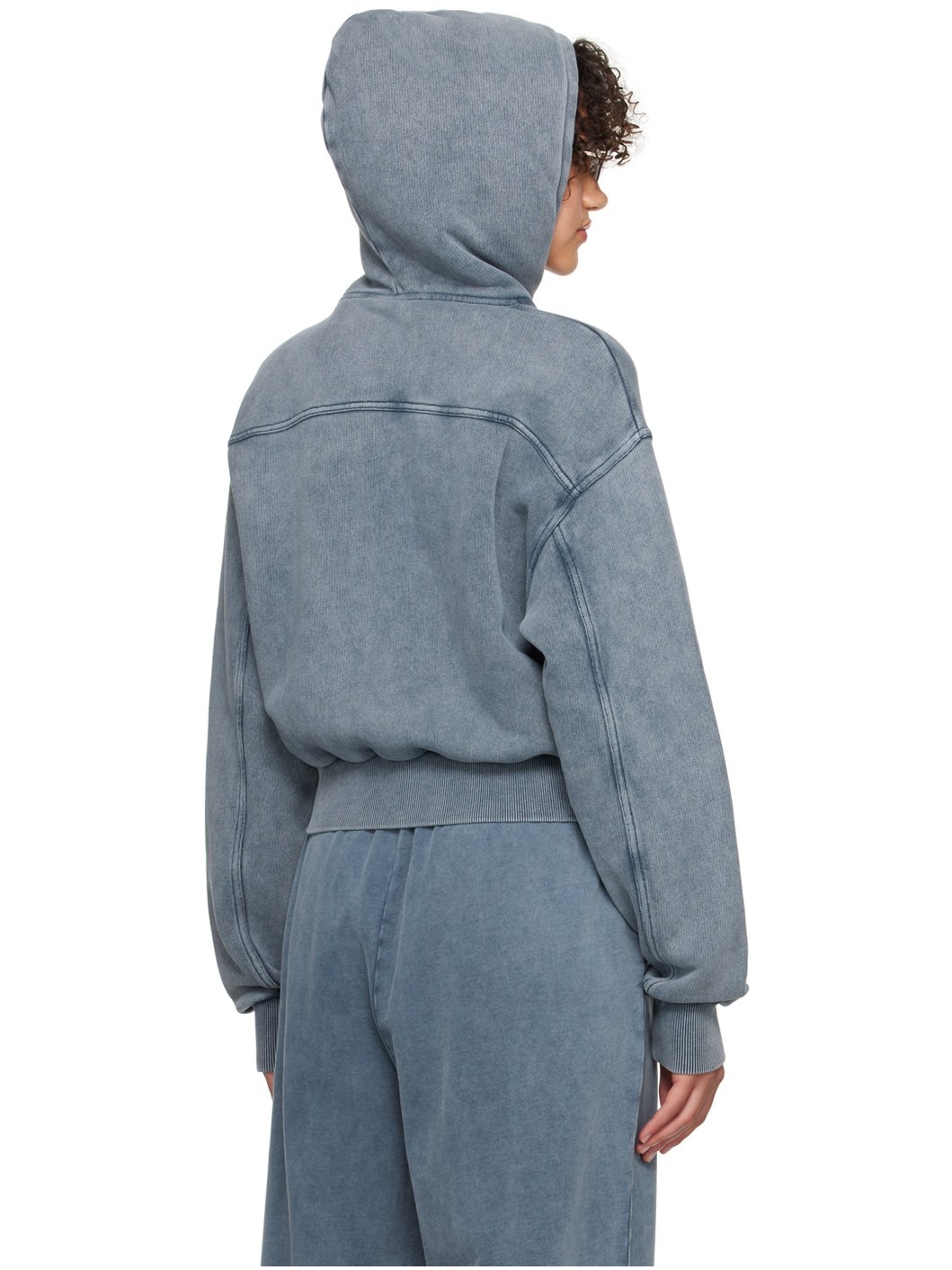 Blue Flap Pocket Hoodie - 3