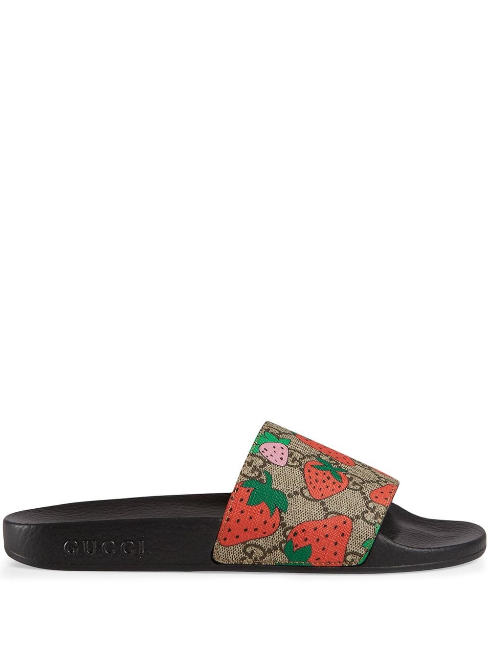 GG Gucci Strawberry slide sandal - 1