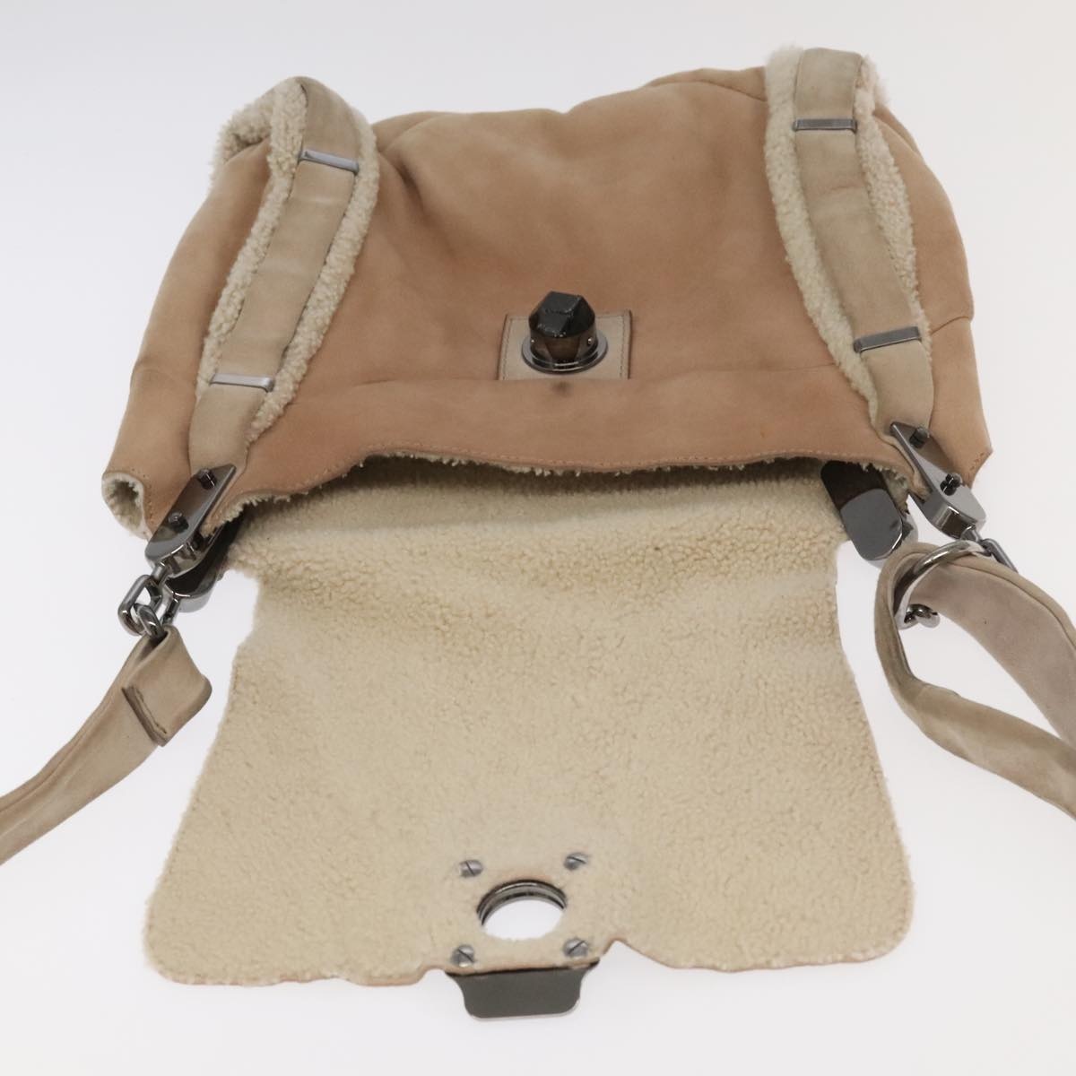 CELINE Shoulder Bag Mouton Pink Ivory - 10