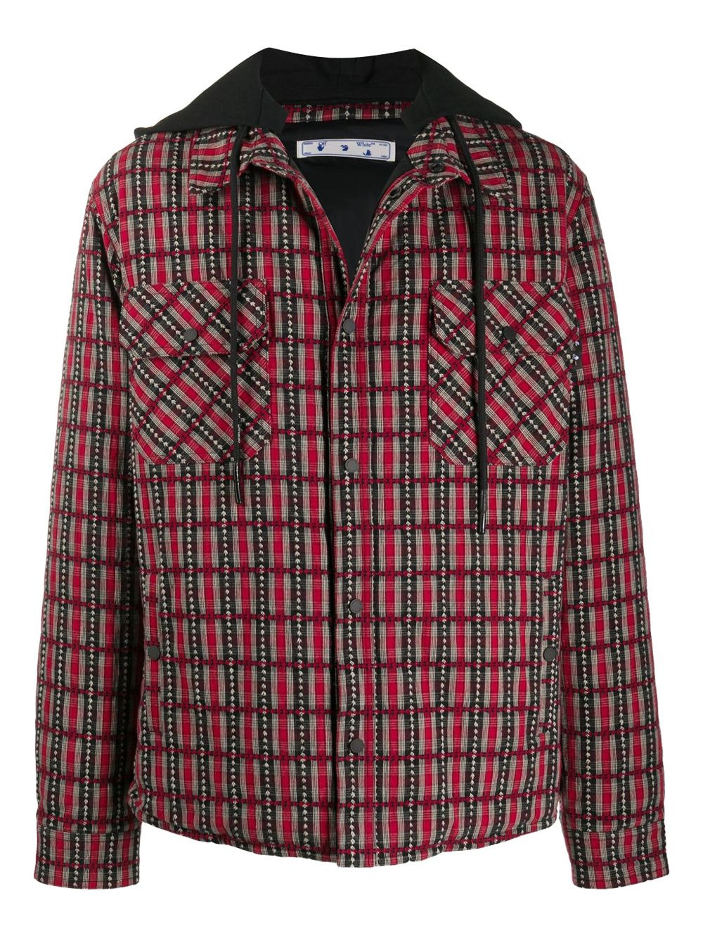 check hooded jacket - 1