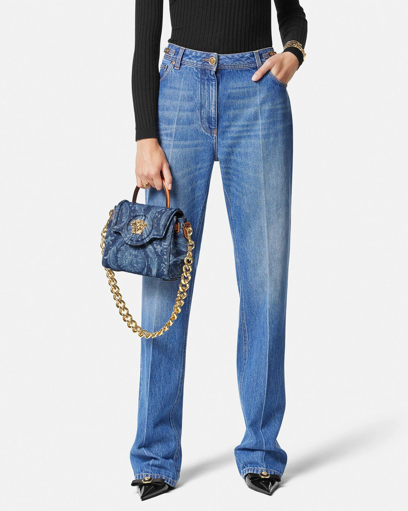 Barocco Denim La Medusa Small Handbag 3