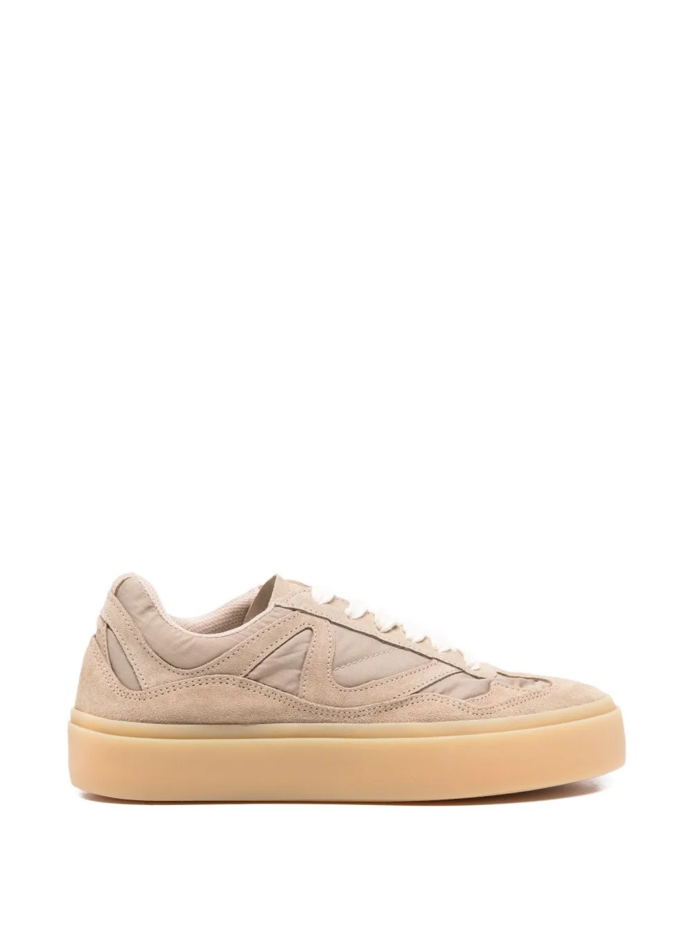 panelled low-top sneakers - 1