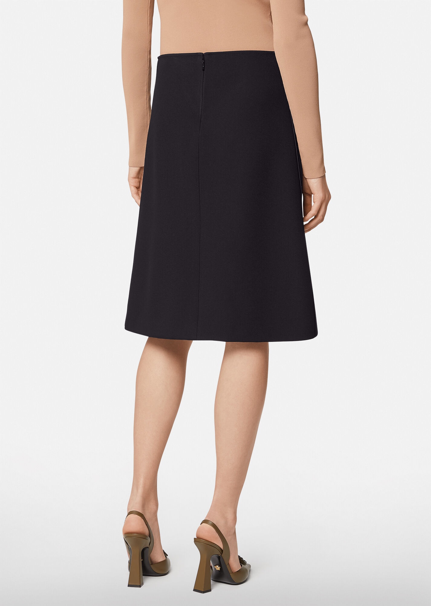 Satin A-Line Skirt - 3
