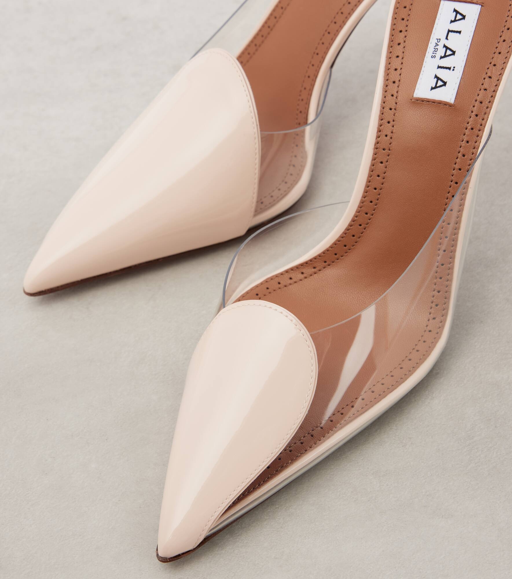90 PVC and leather mules - 5