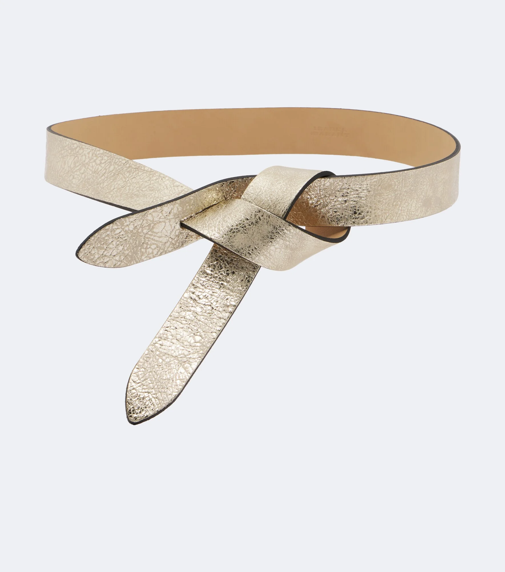 Lecce metallic leather belt - 1