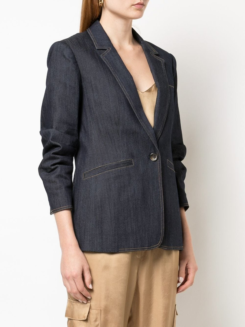 Khloe single breasted denim blazer 3