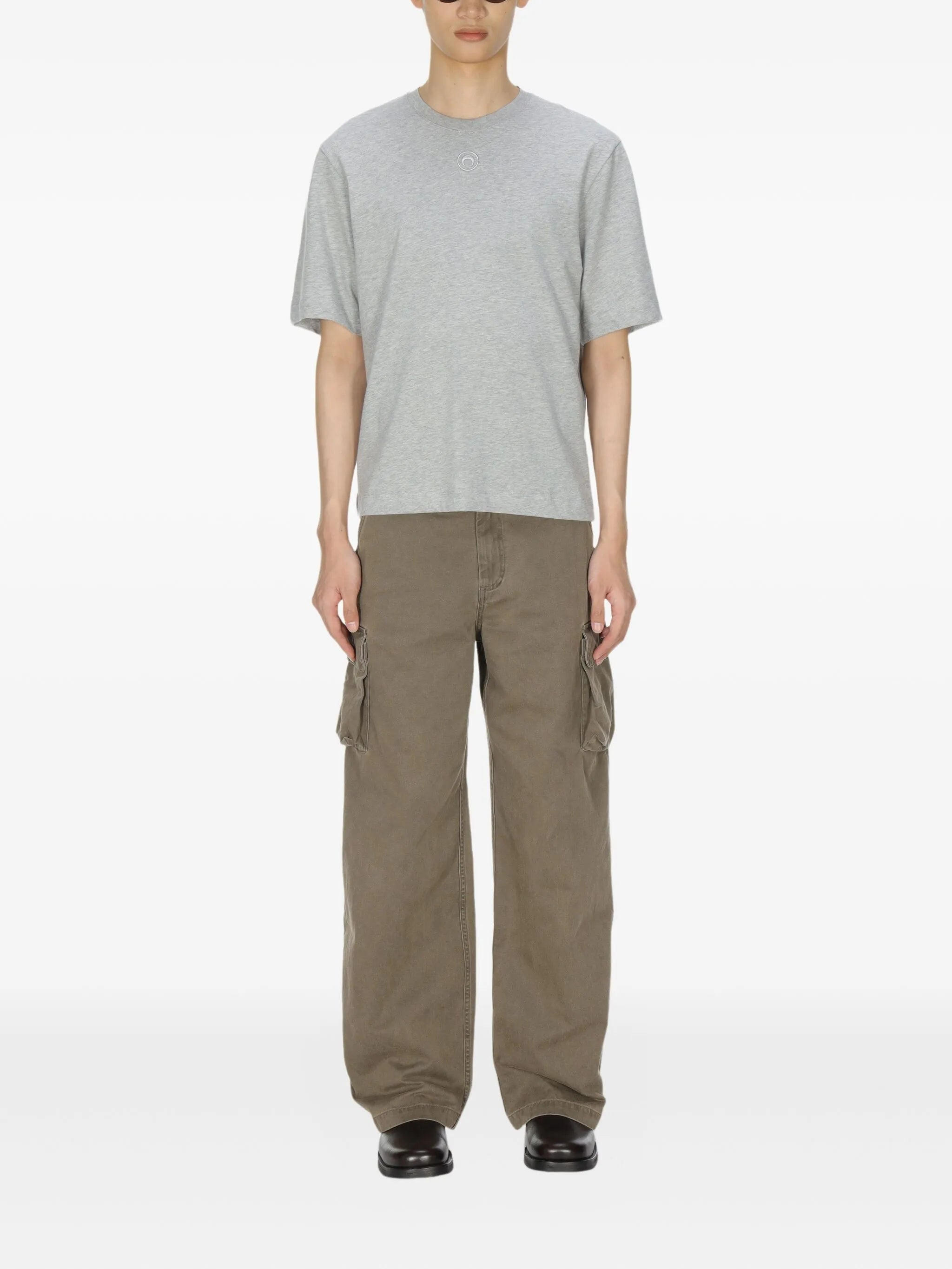 Marine Serre Moon-logo Cotton T-shirt - 4