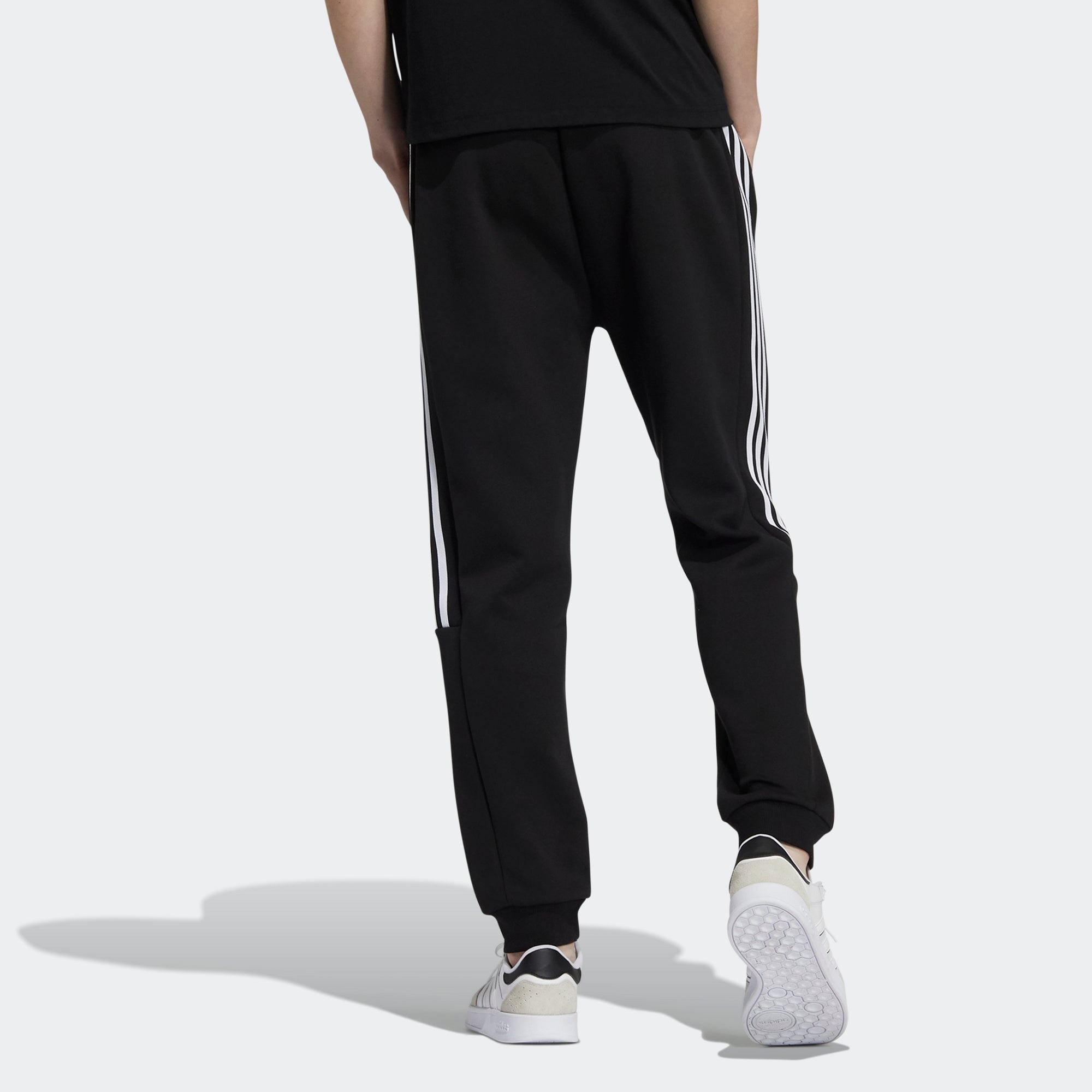 Men's adidas neo Icons 3s Tp Stripe Logo Sports Pants/Trousers/Joggers Black H14232 - 3