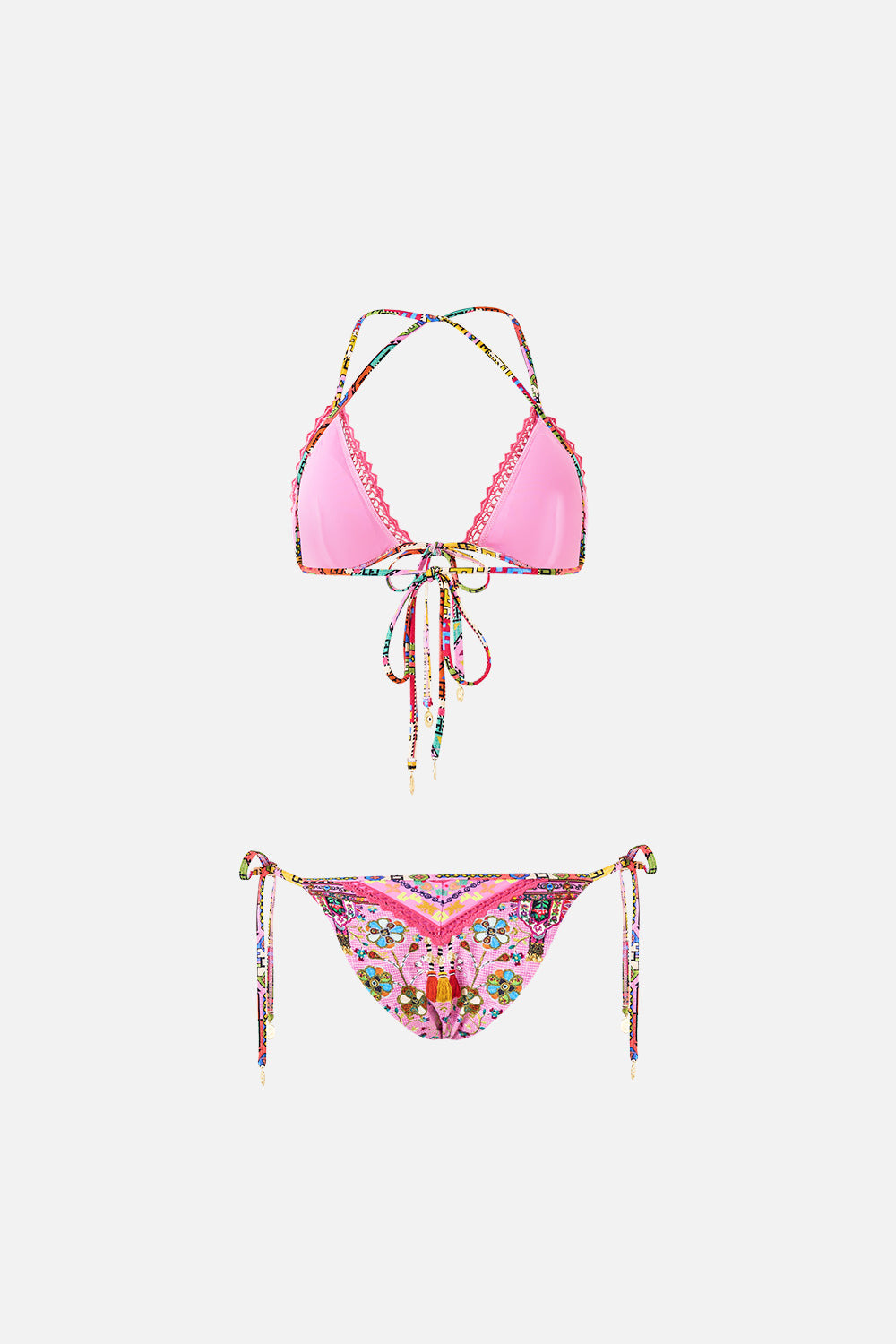 EMBROIDERED TRI BIKINI - 7