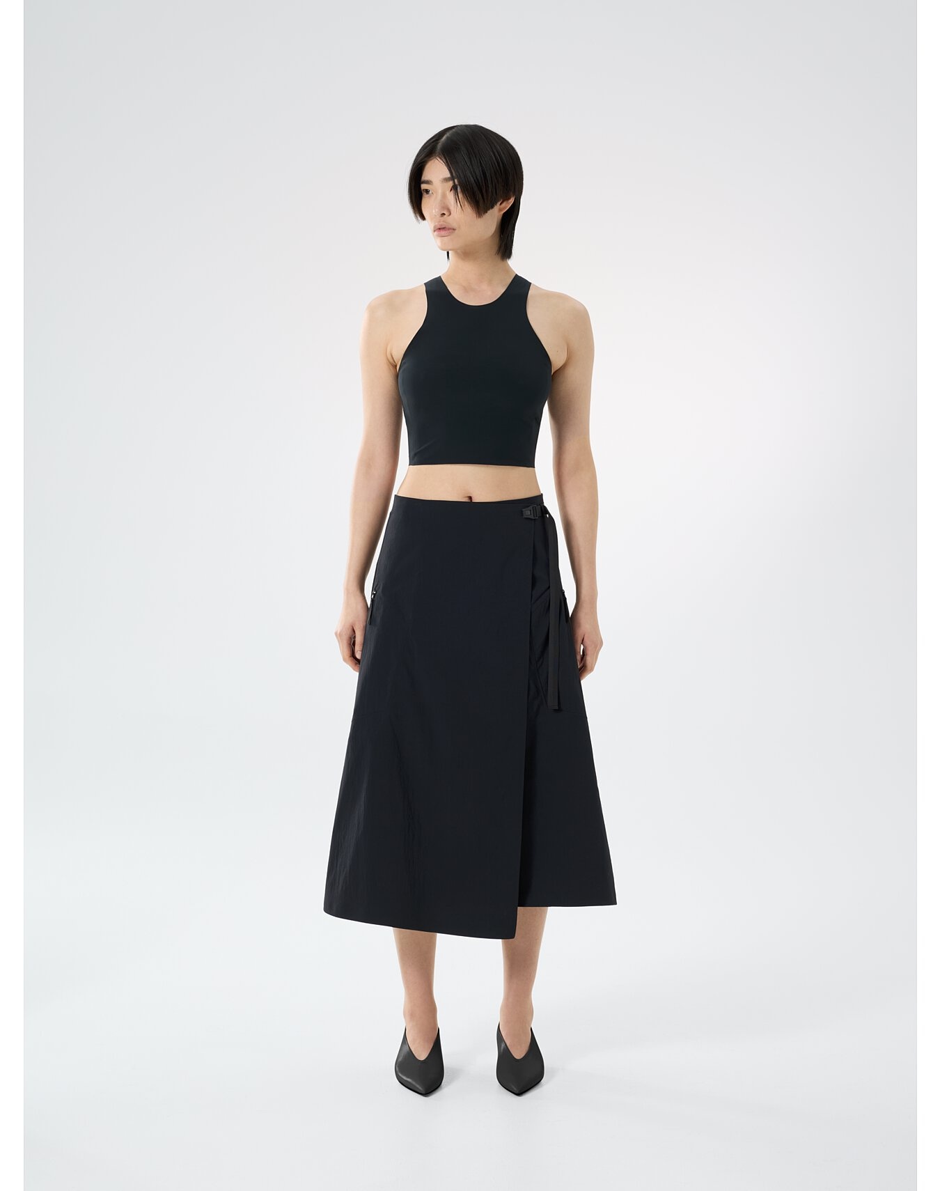 ☆2024ss☆VEILANCE LOTA SKIRT BLACK XS Lota Skirt in Black