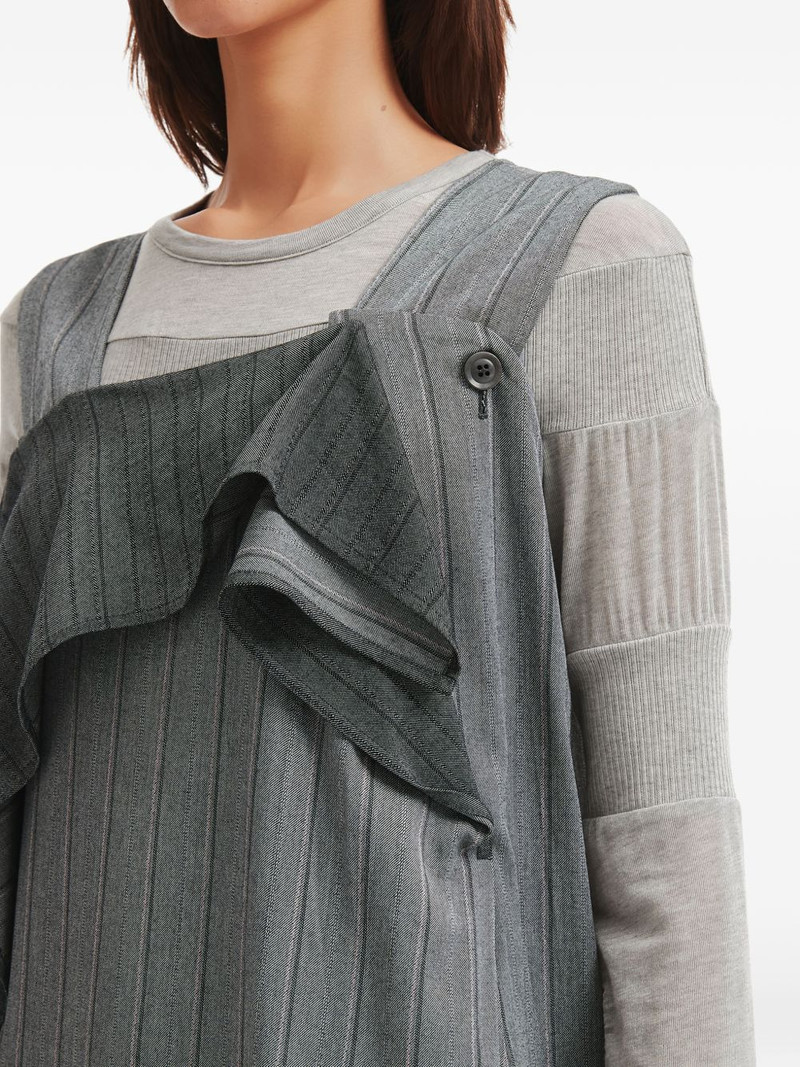 ruffle-detail striped dress 5