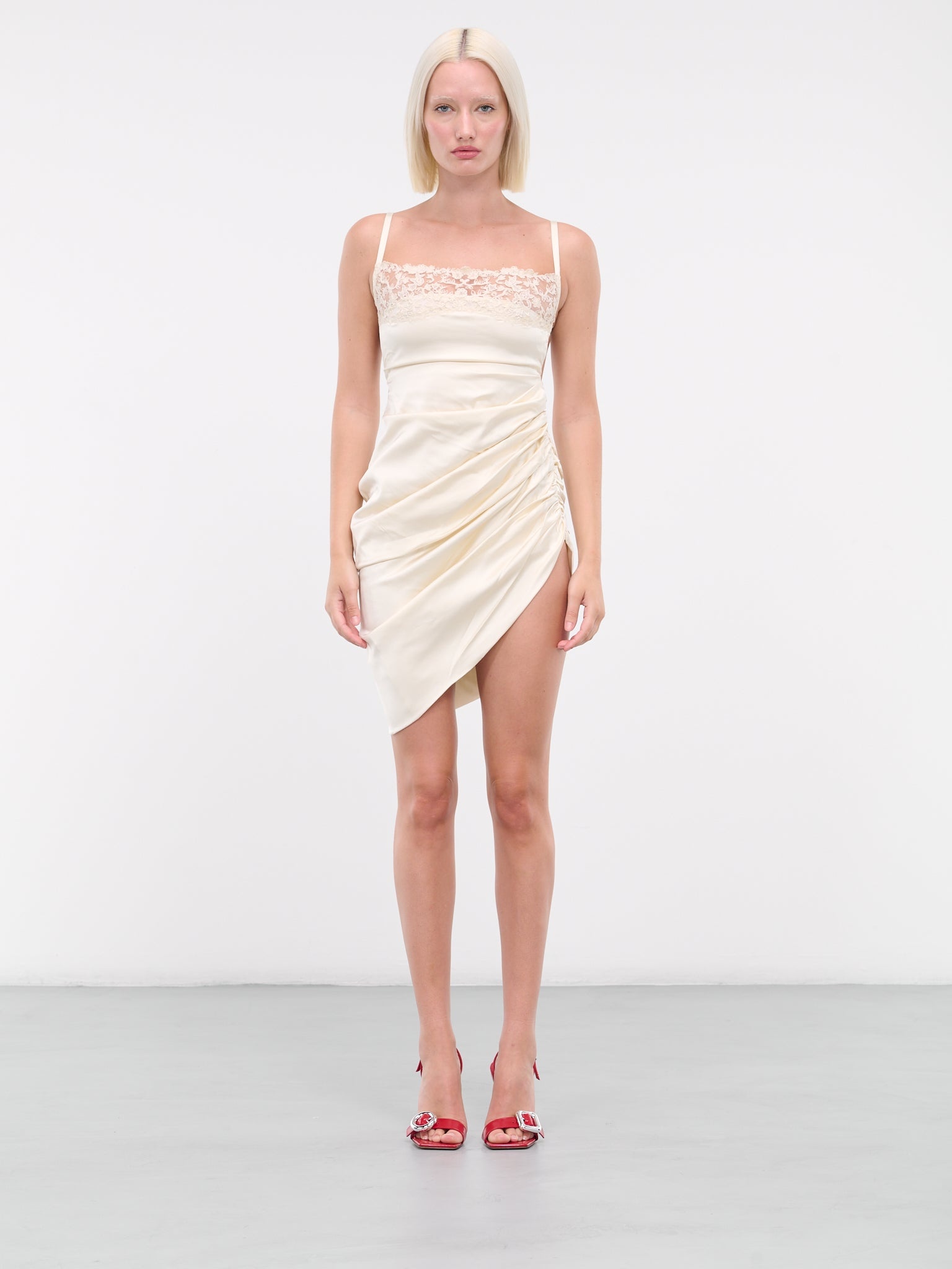 JACQUEMUS LA SAUDADE BRODEE ドレス Off-White Les Sculptures 'La Saudade longue brodée' Maxi