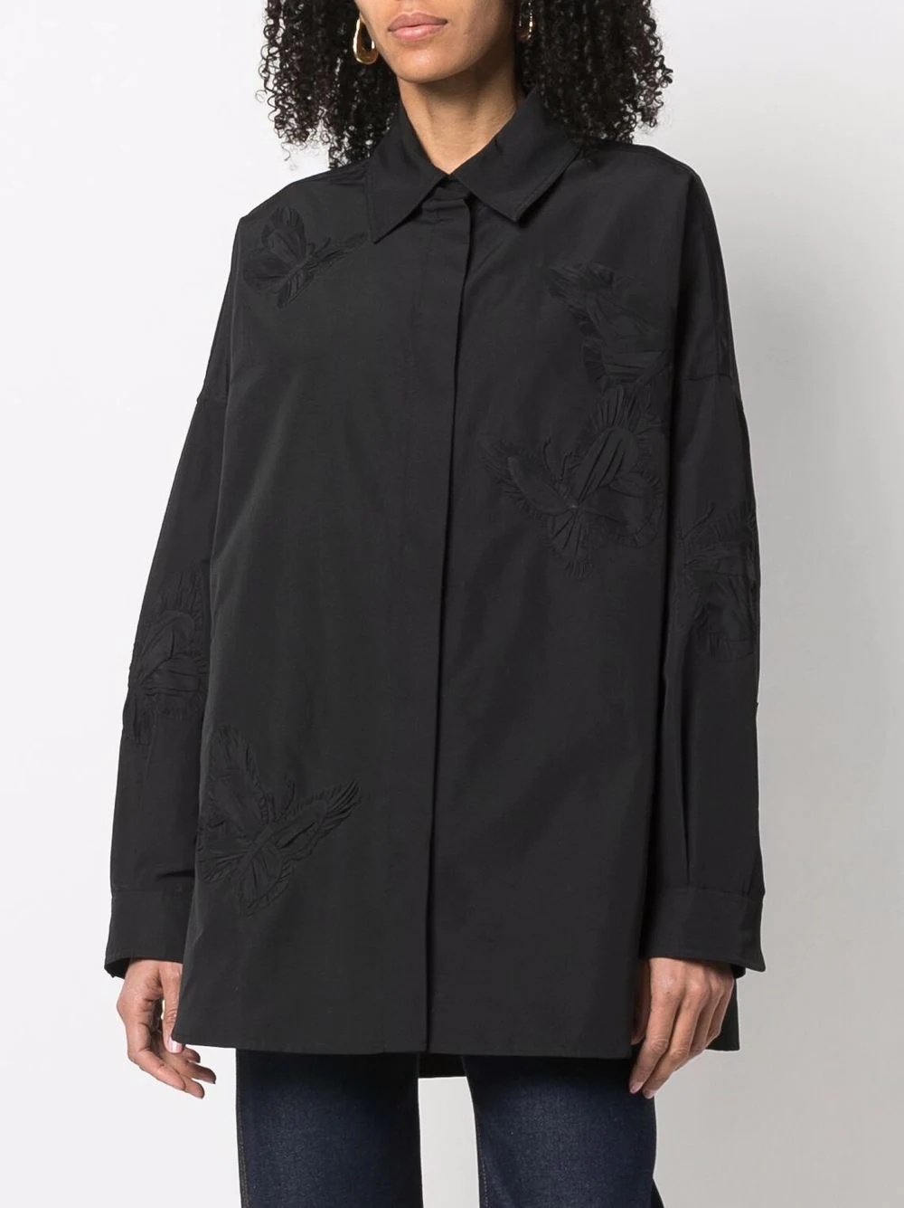embroidered butterfly shirt - 4