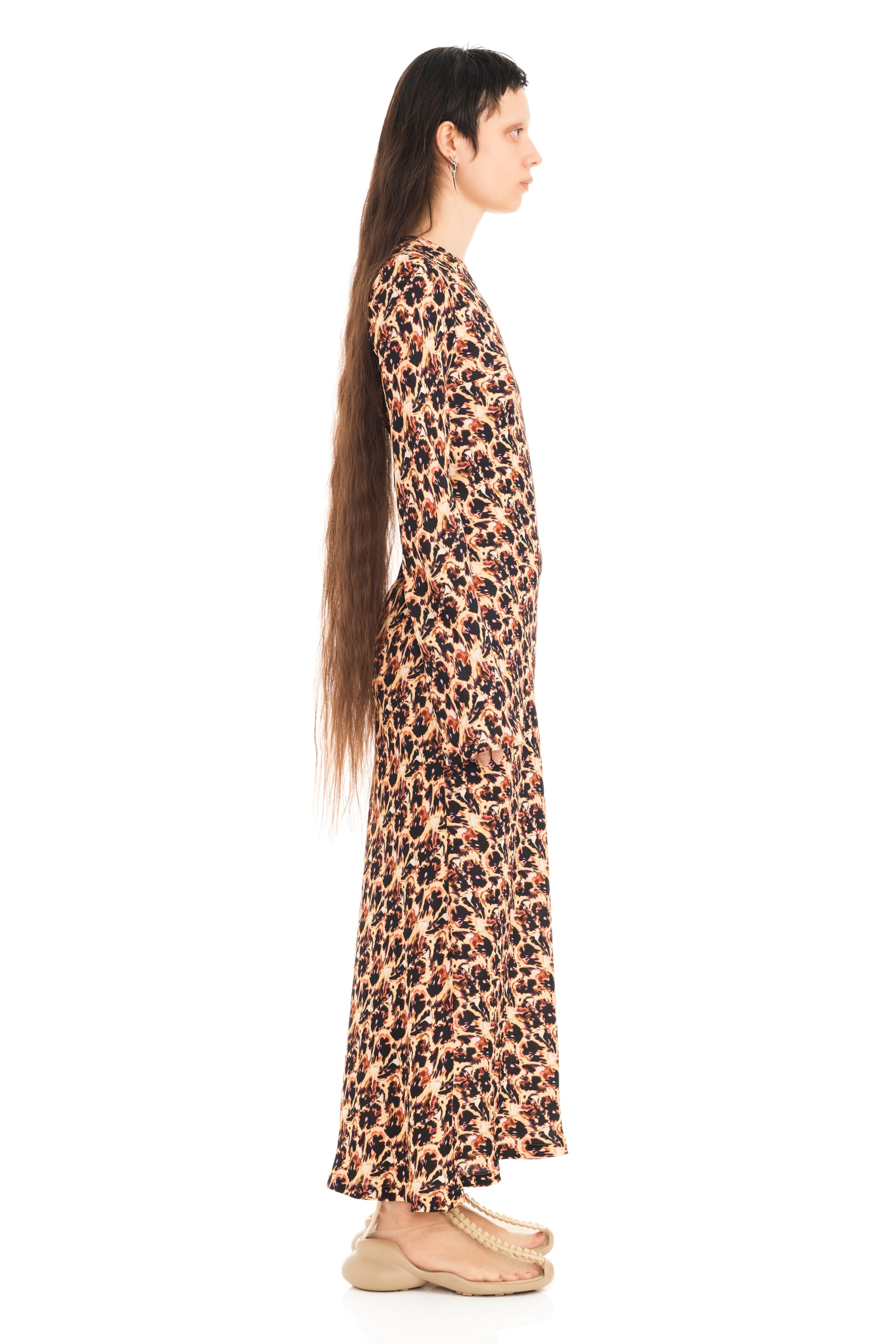 LEOPARD PEONY YURI DRESS - 4