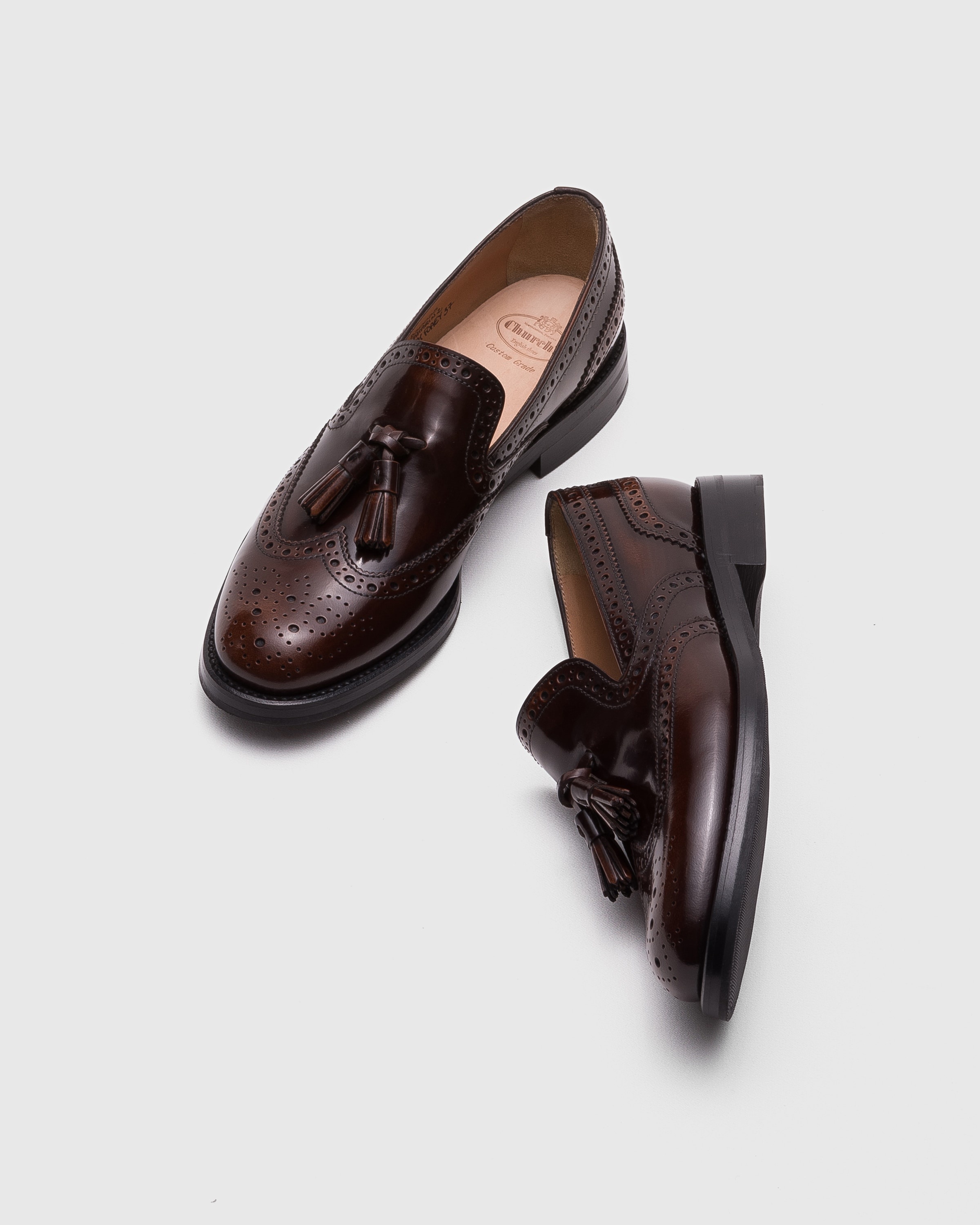 Polished Fumè Brogue Loafer - 2