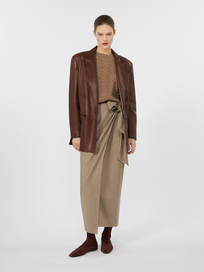 Max Mara BINGO Long, stretch-cashmere skirt outlook