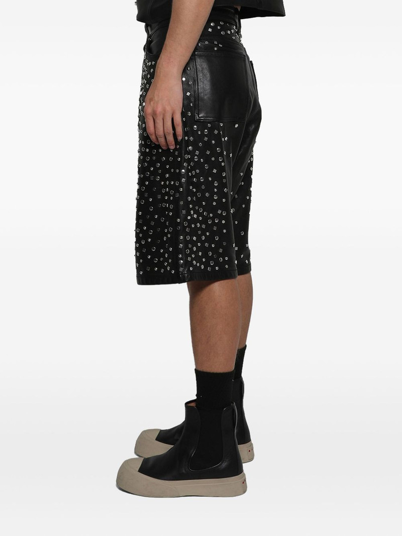leather stud-embellished shorts 4