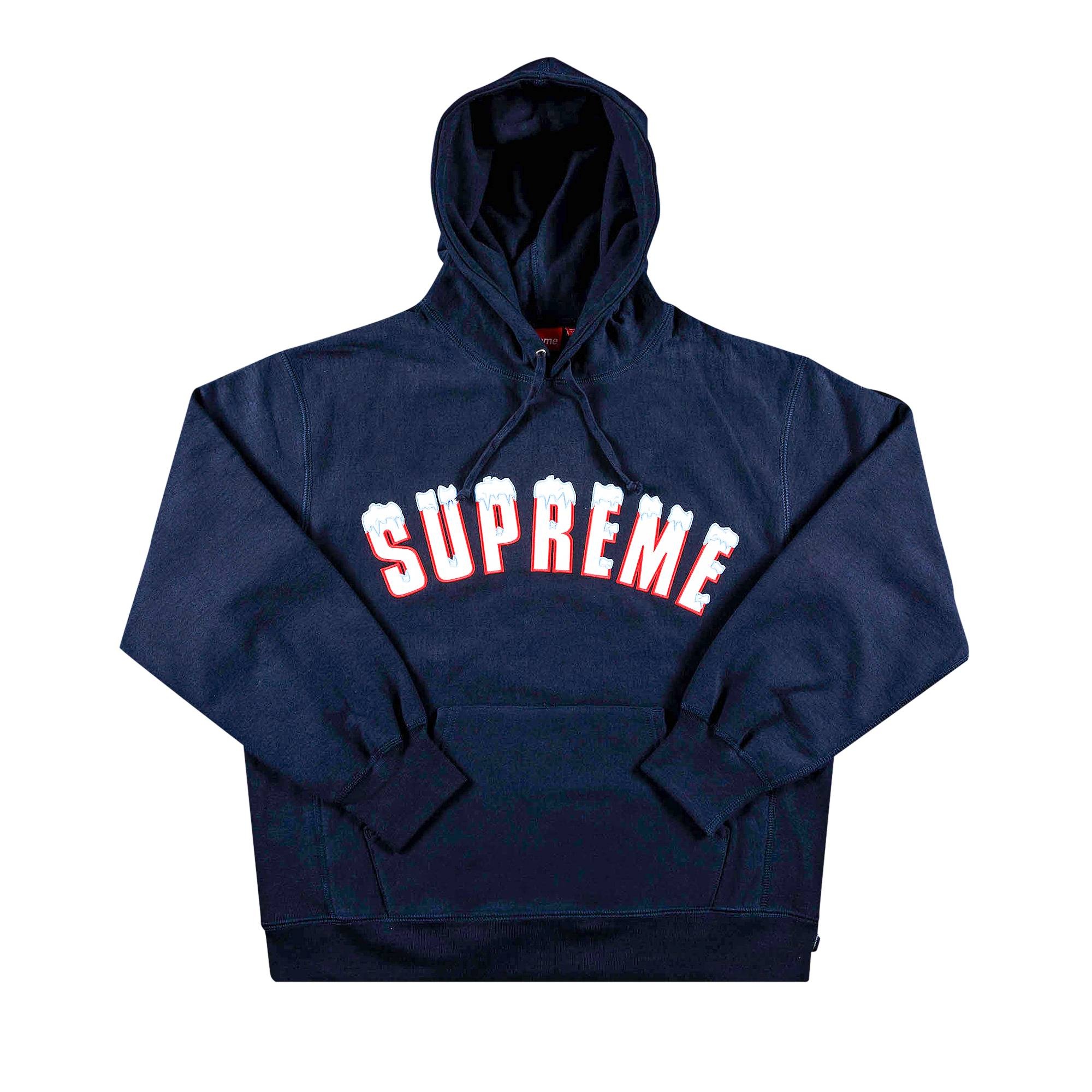 Supreme Supreme Icy Arc Hooded Sweatshirt 'Navy' | REVERSIBLE