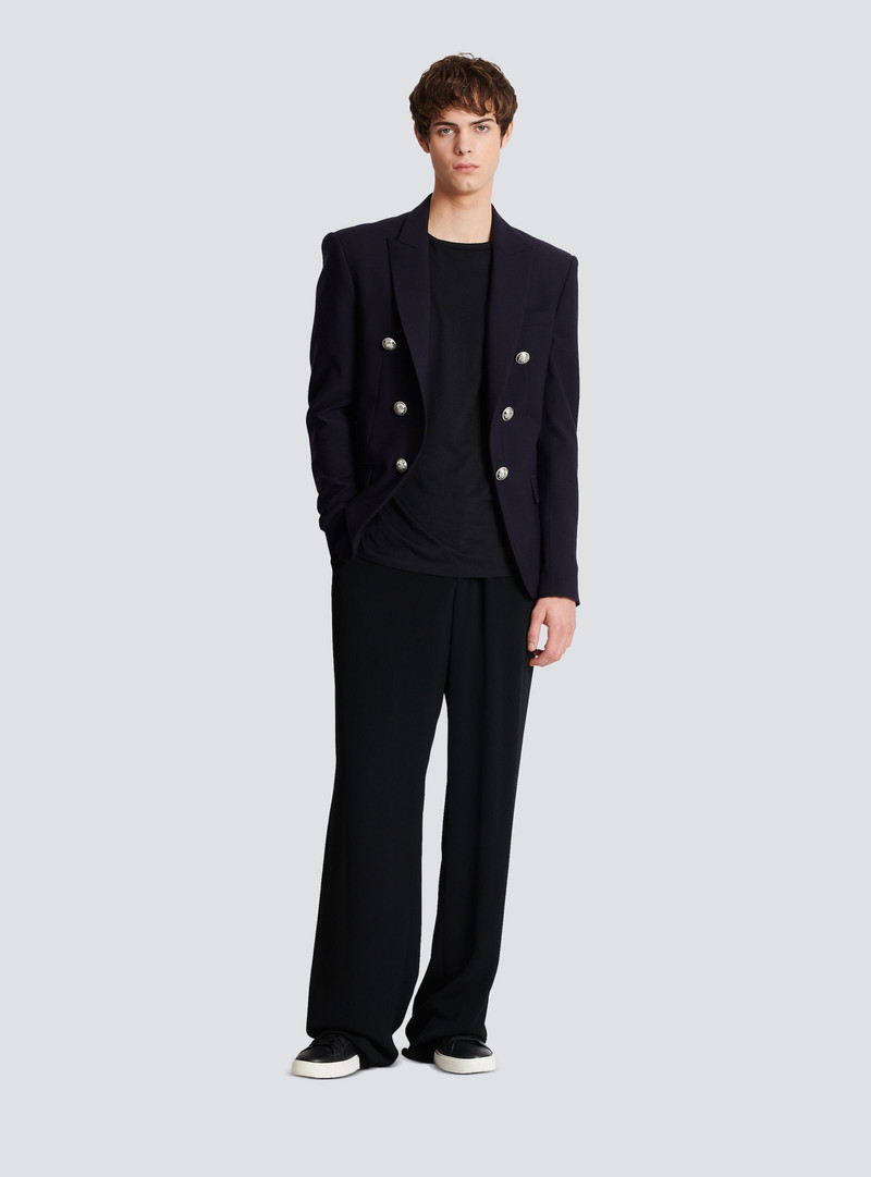 Balmain Double-breasted Jersey blazer outlook