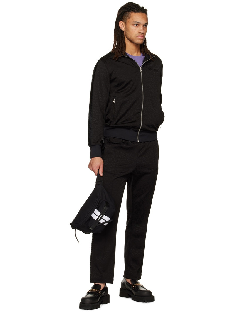 Palm Angels Black Leopard Track Pants outlook