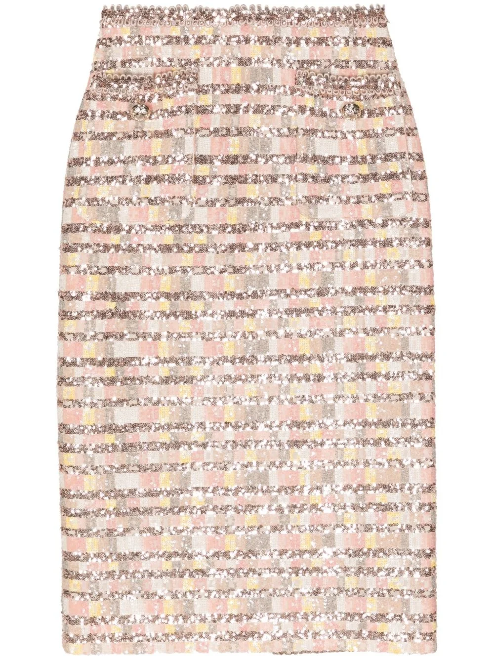 Camaleonte sequin-embellished midi skirt - 1