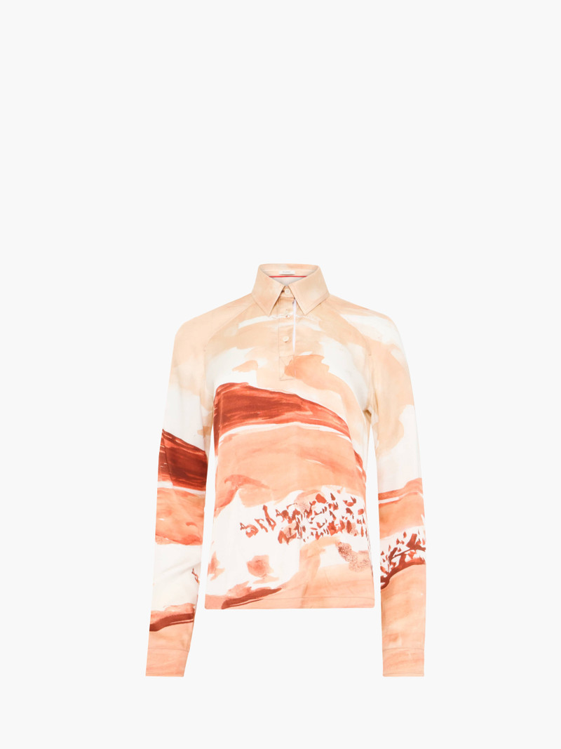 LONG SLEEVE POLO TOP - 1