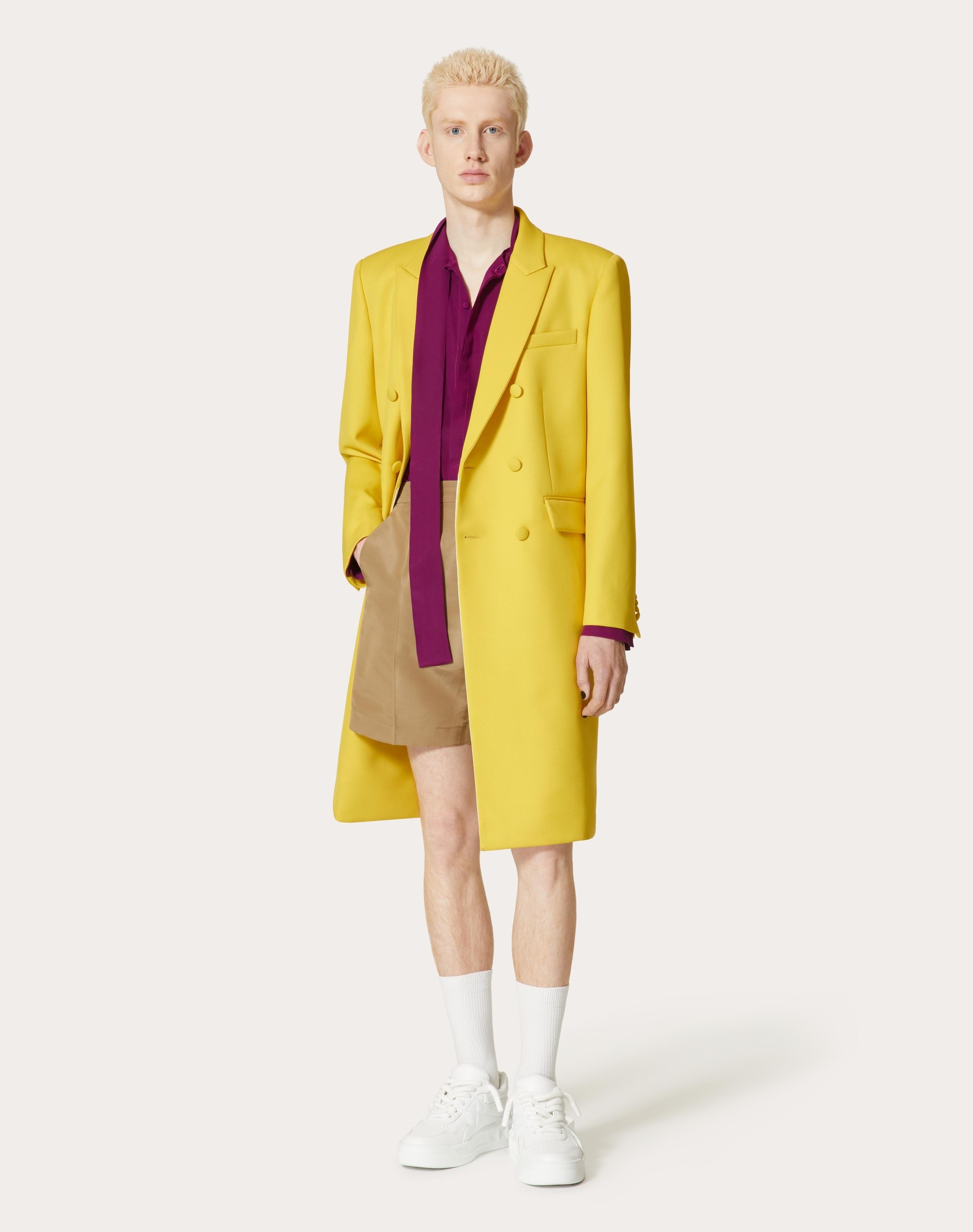 DOUBLE-BREASTED WOOL COAT - 2