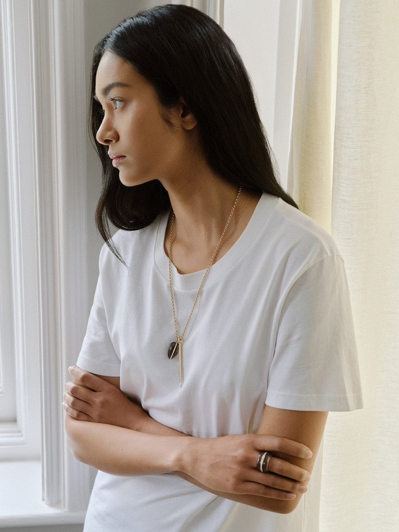 By Pariah Diamond Pebble Cocktail Ring | Grey Agate outlook