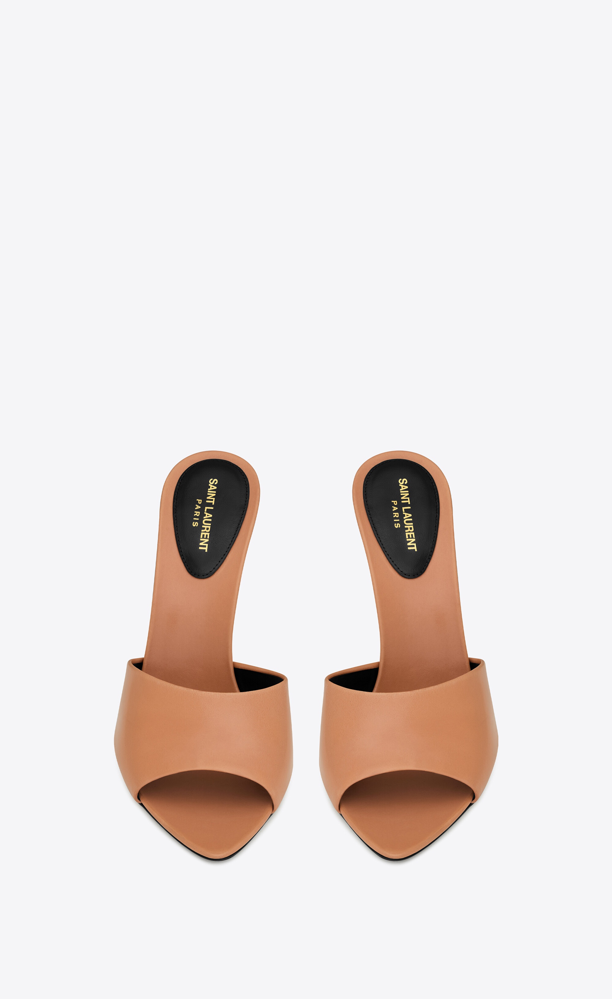 suite mules in shiny leather - 2