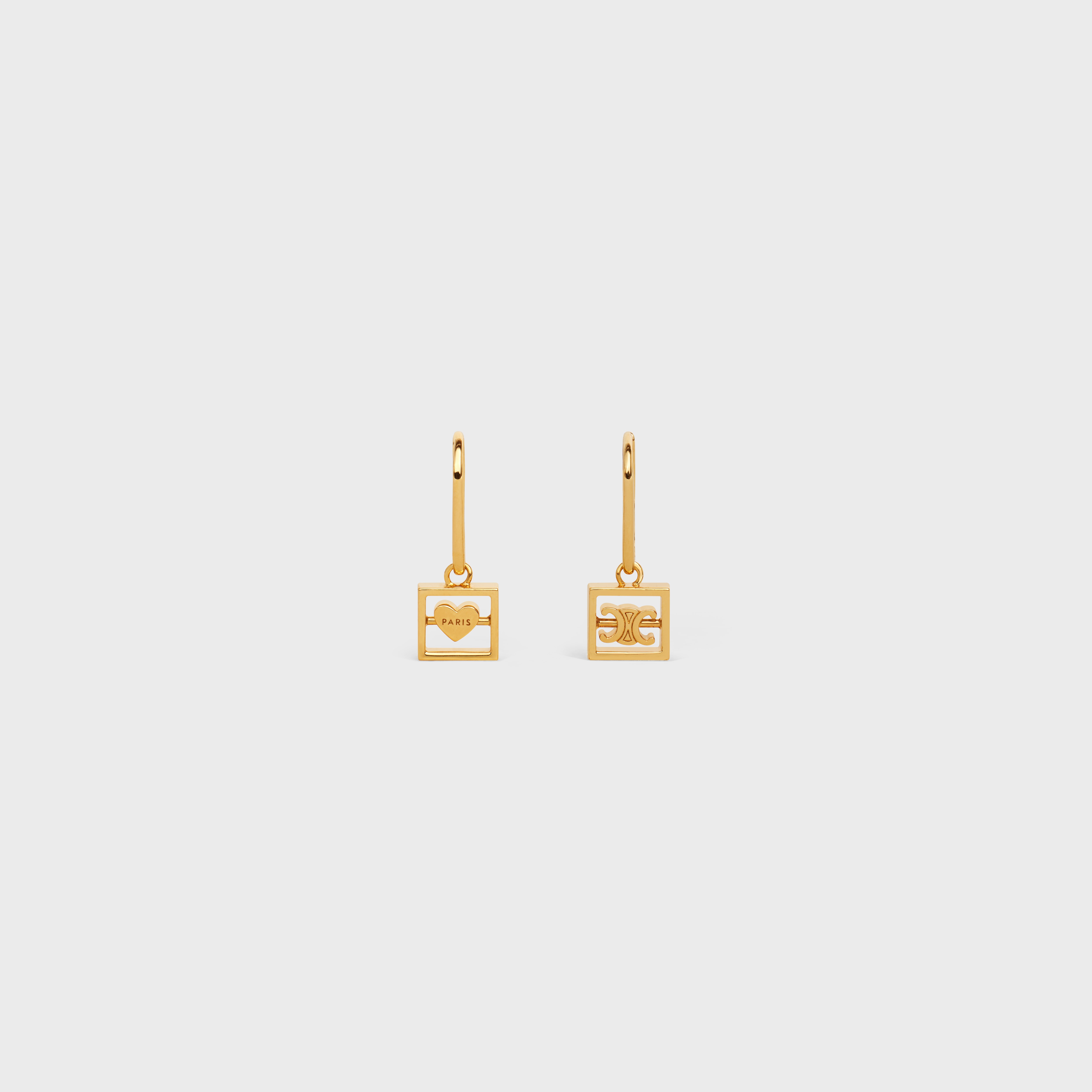 Celine Separables Mini Signatures Earrings Set in Brass with Gold Finish - 1