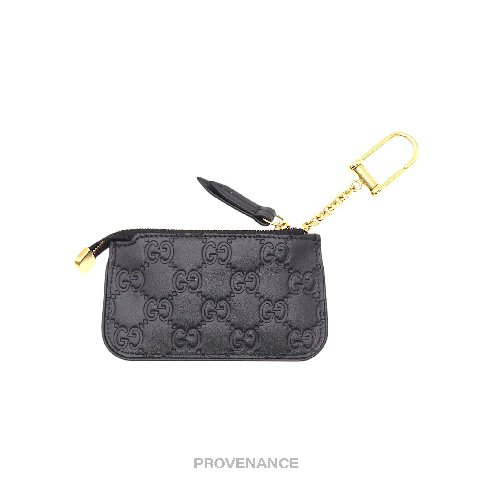 Gucci Key Pouch Cles - Black GG Guccissima Leather - 3