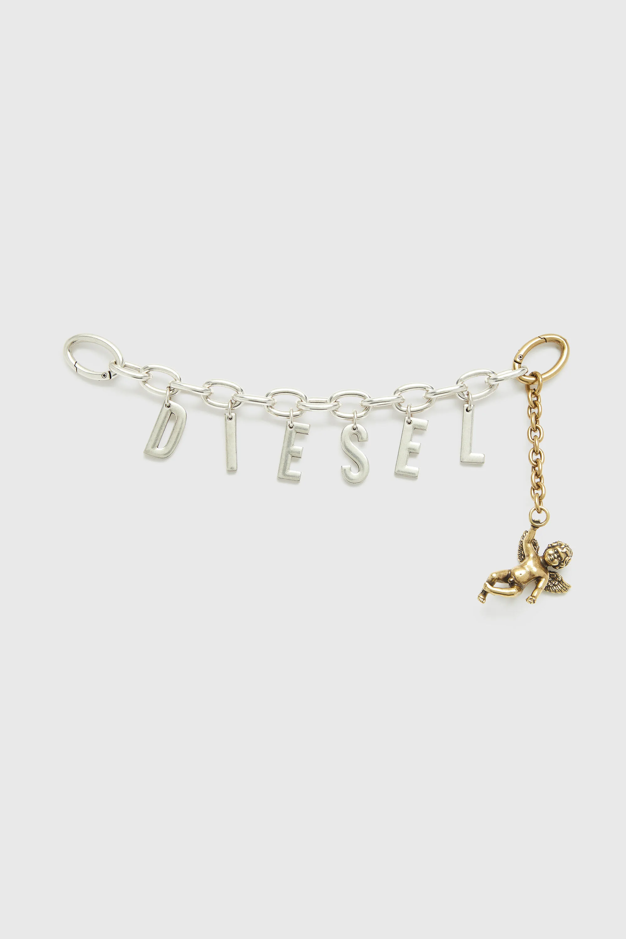 METAL LETTER CHARM WITH CHERUB - 1