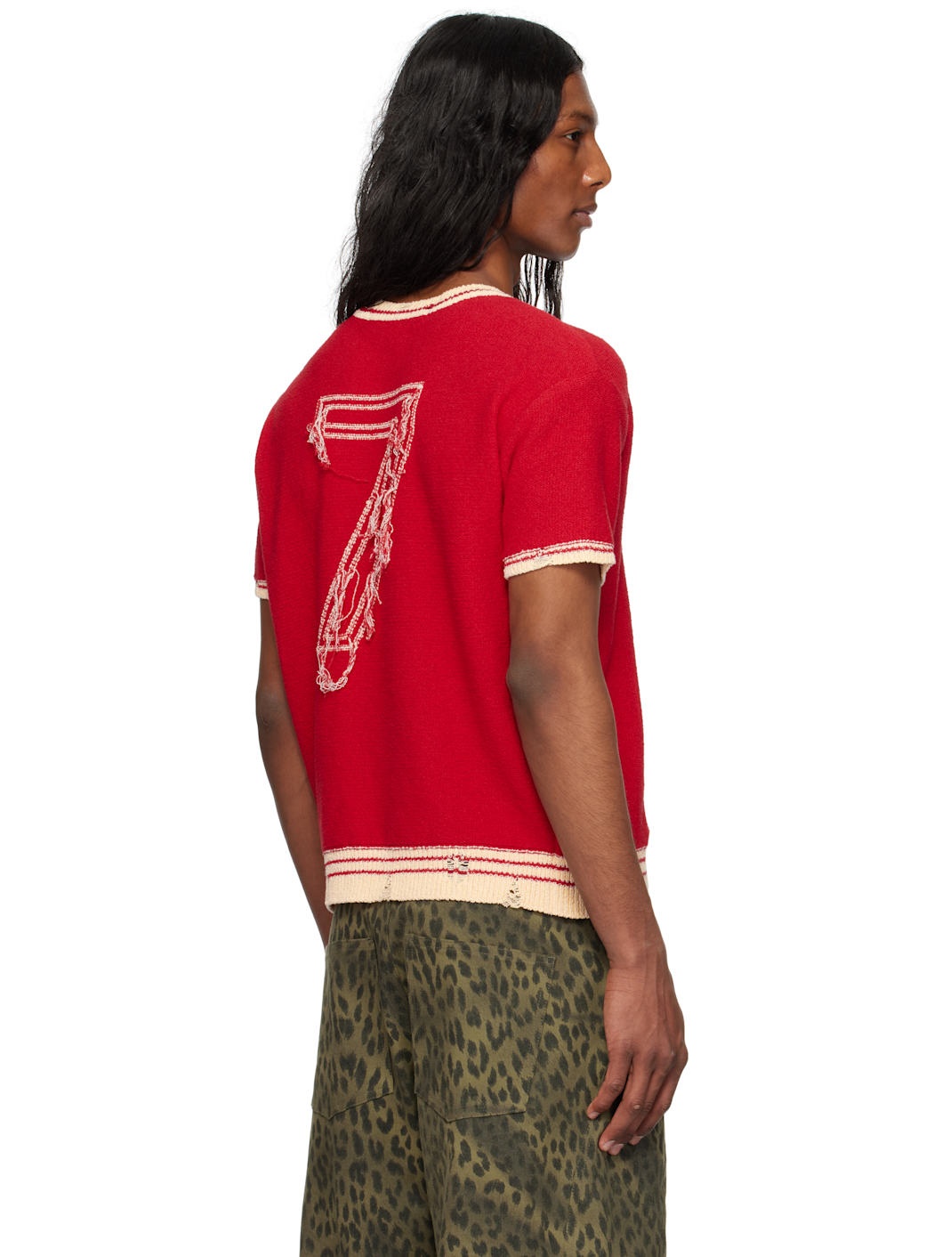 Red Football Short Sleeve T-shirt. - 3