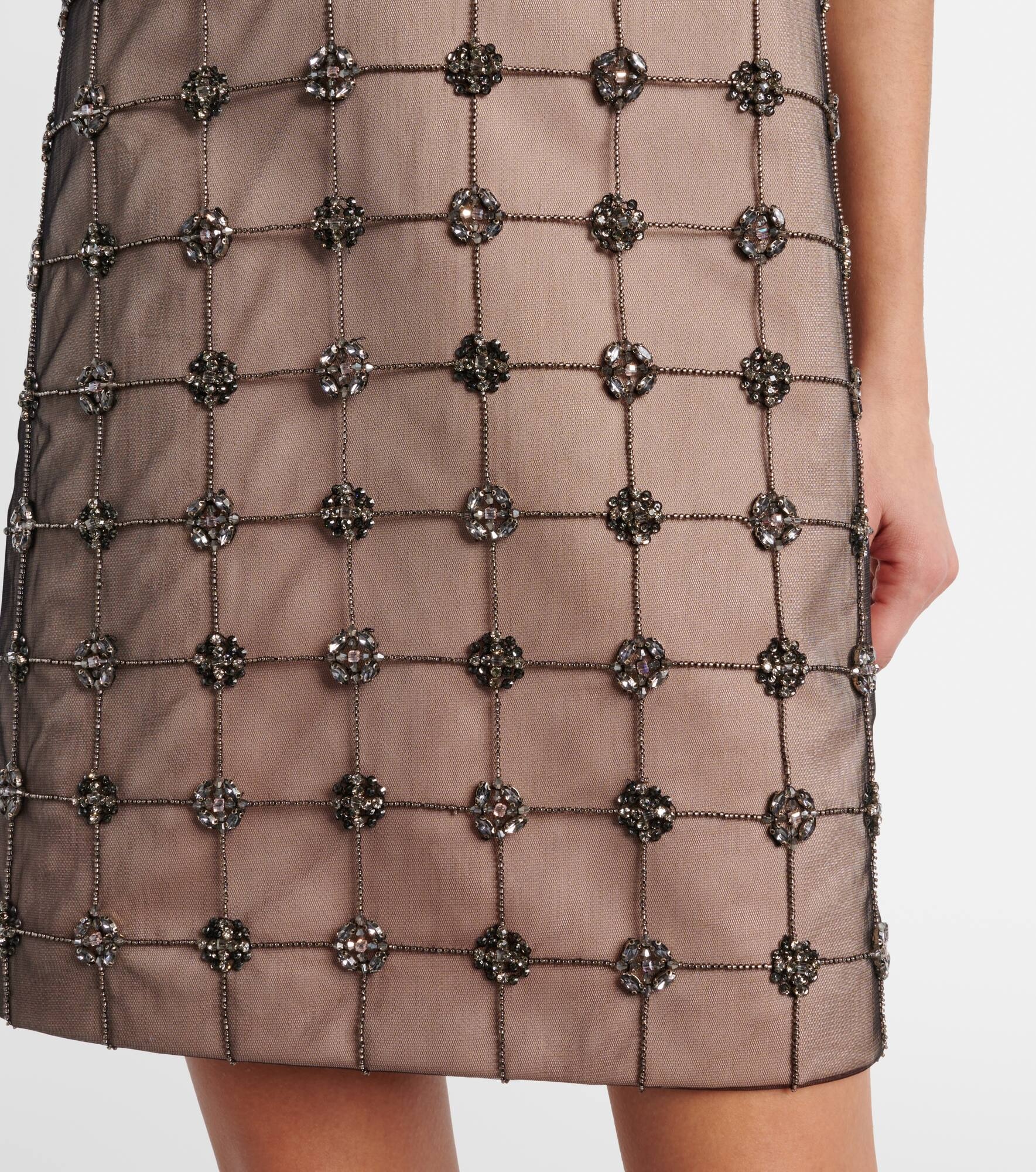 Acino embellished tulle and satin minidress - 5