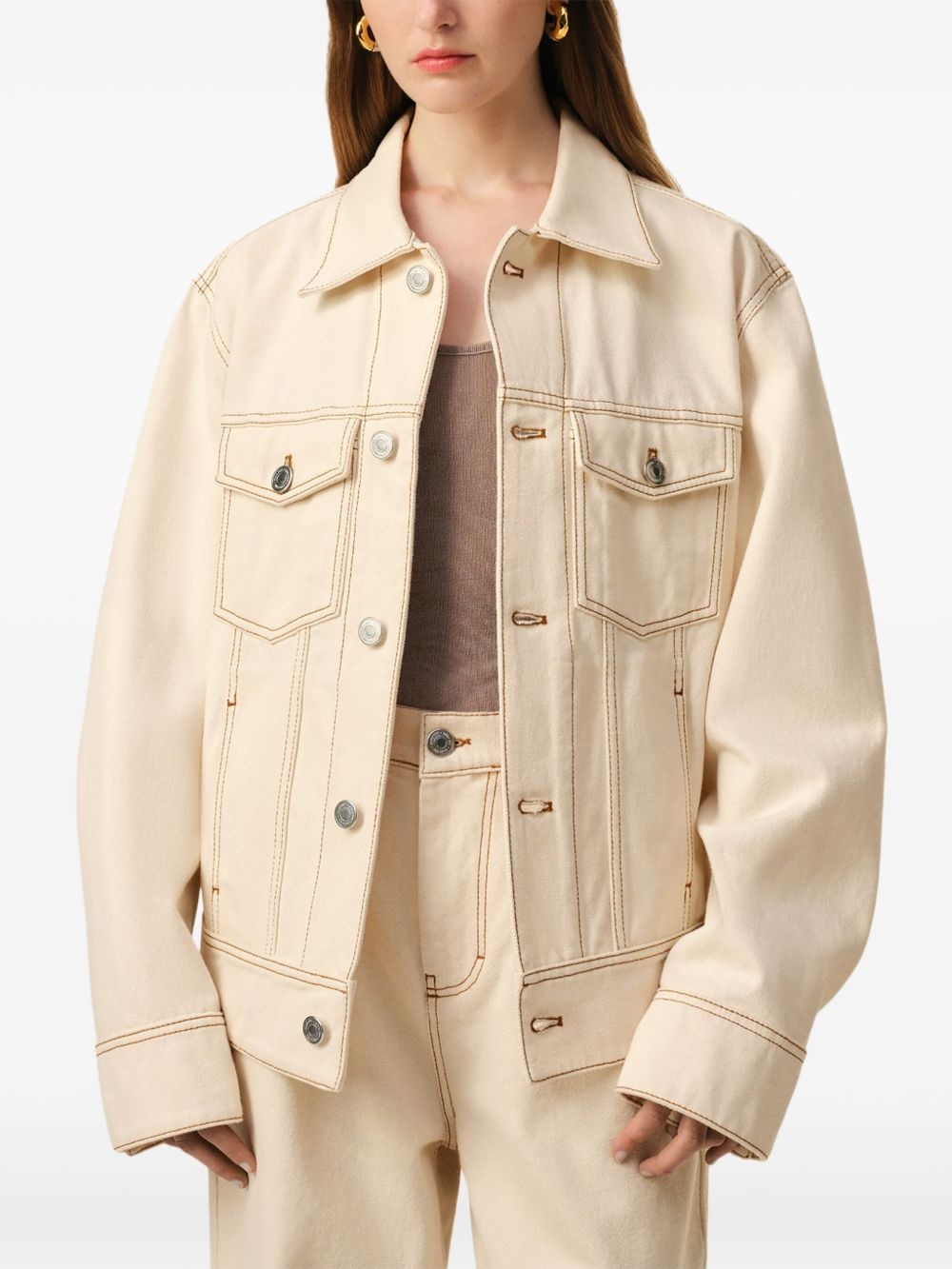 cotton trucker jacket - 5